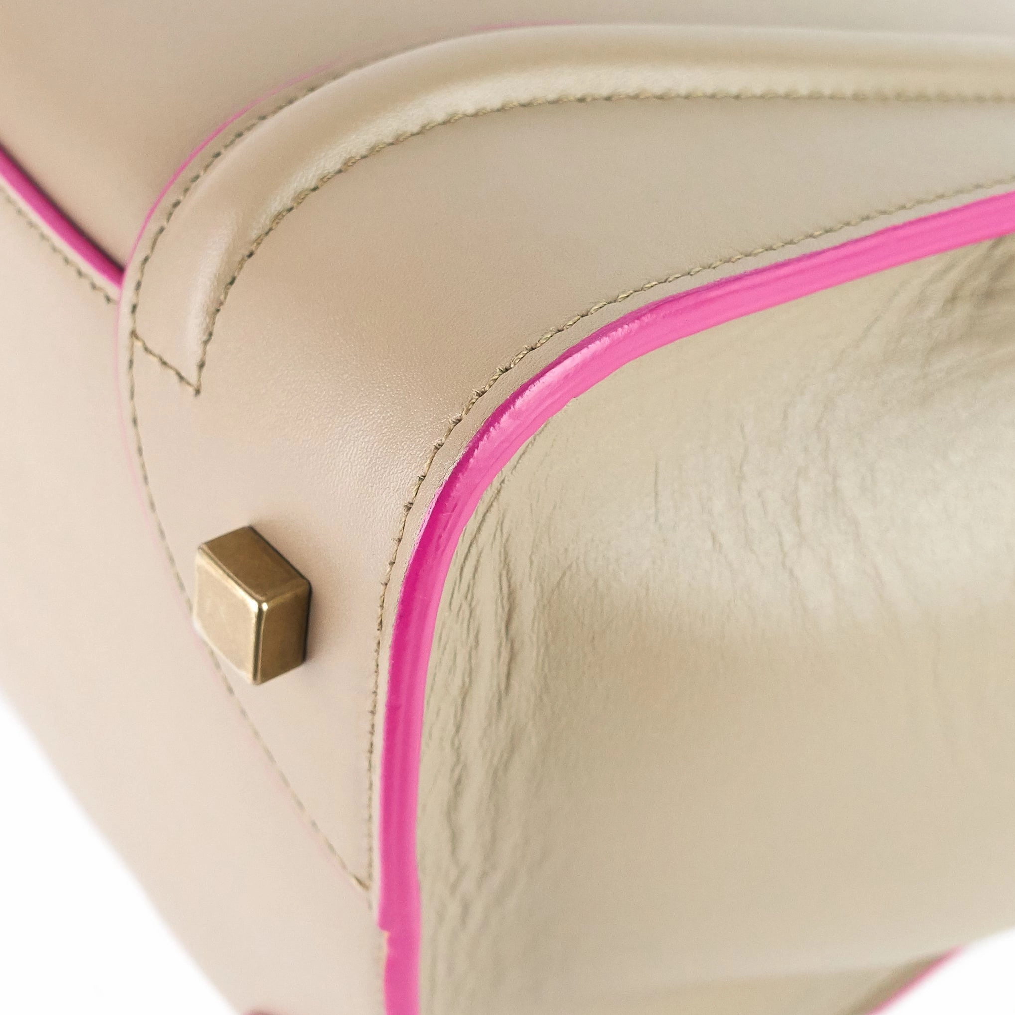 Luggage Mini Calfskin Leather Handbag
