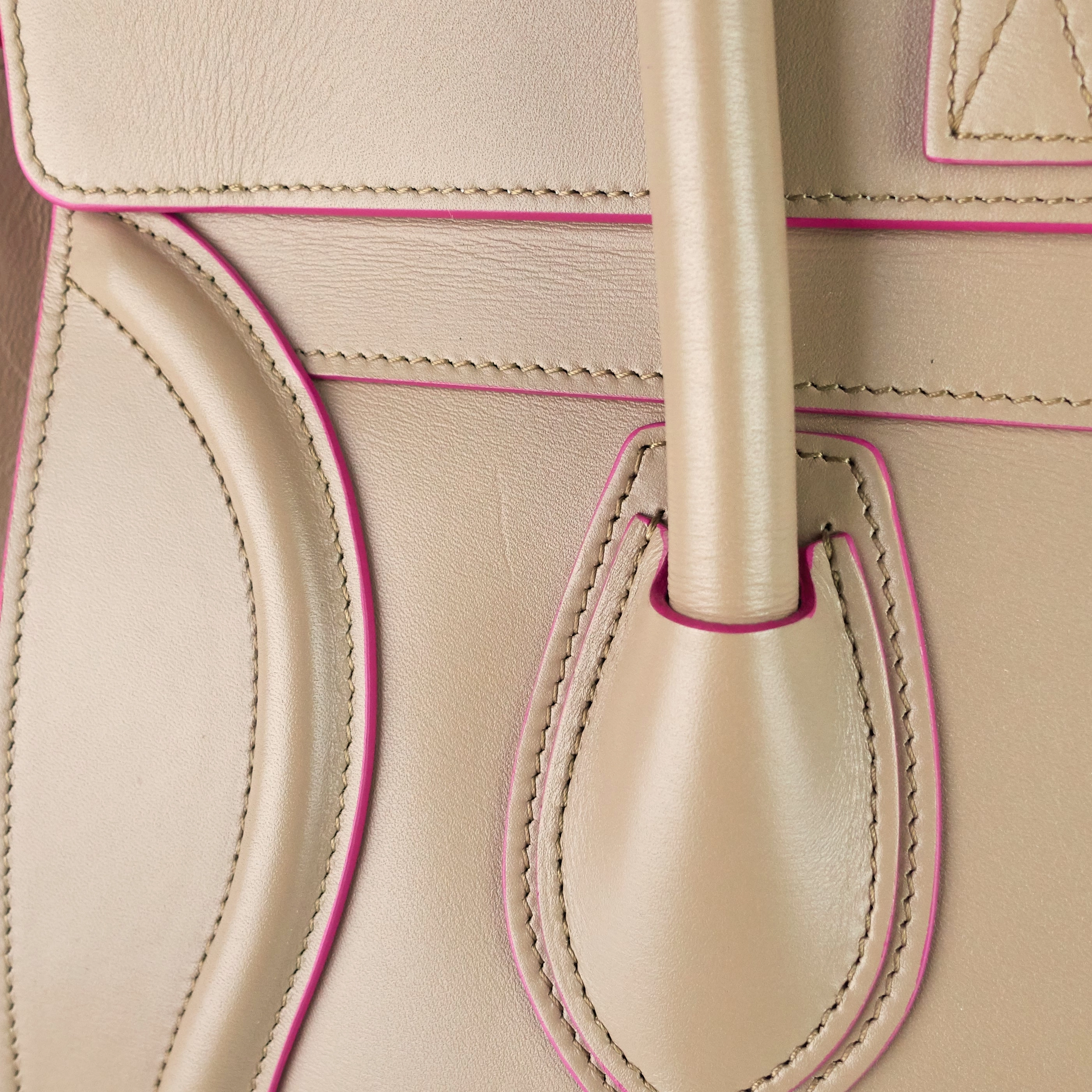 Luggage Mini Calfskin Leather Handbag