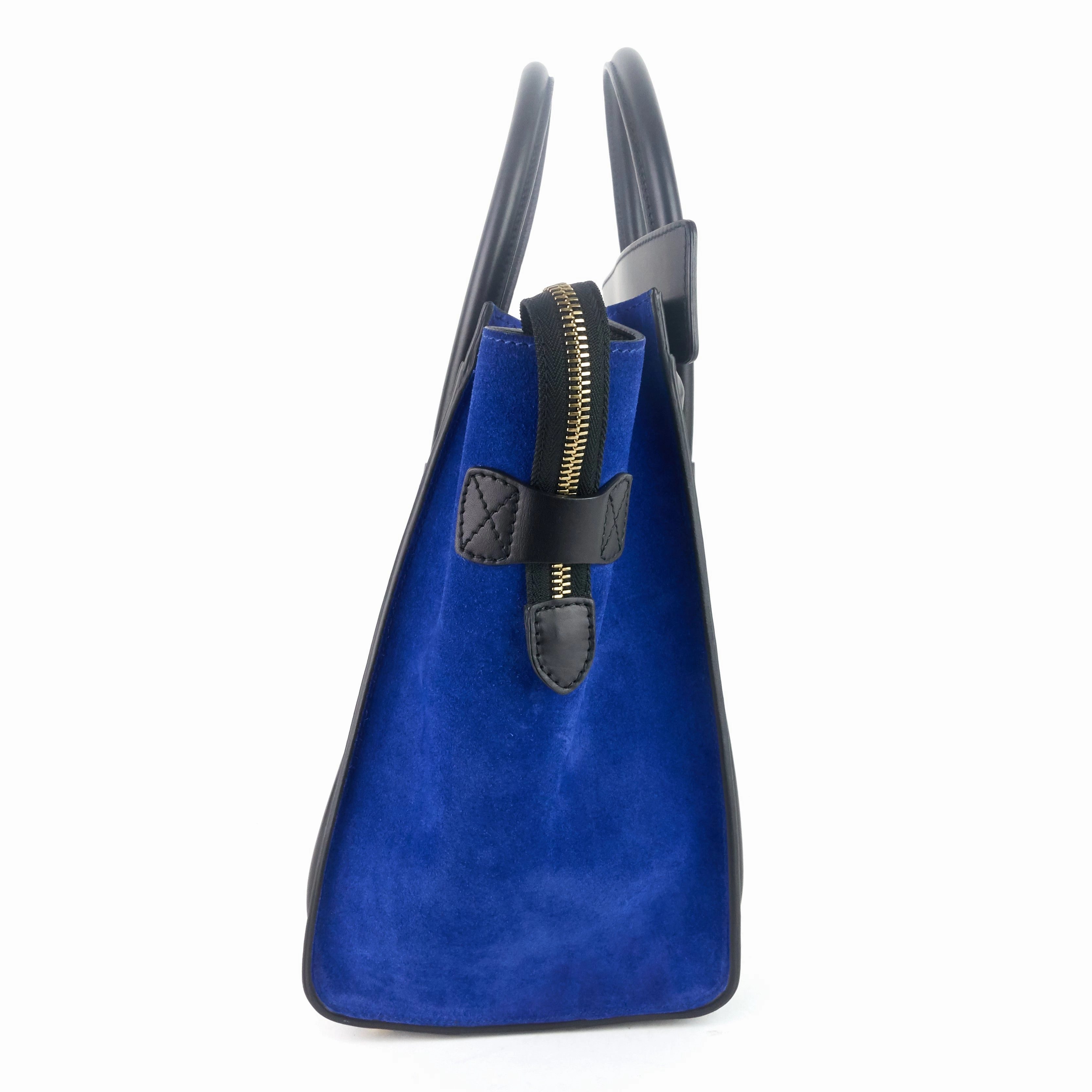 Luggage Mini Tricolour Leather and Suede Bag