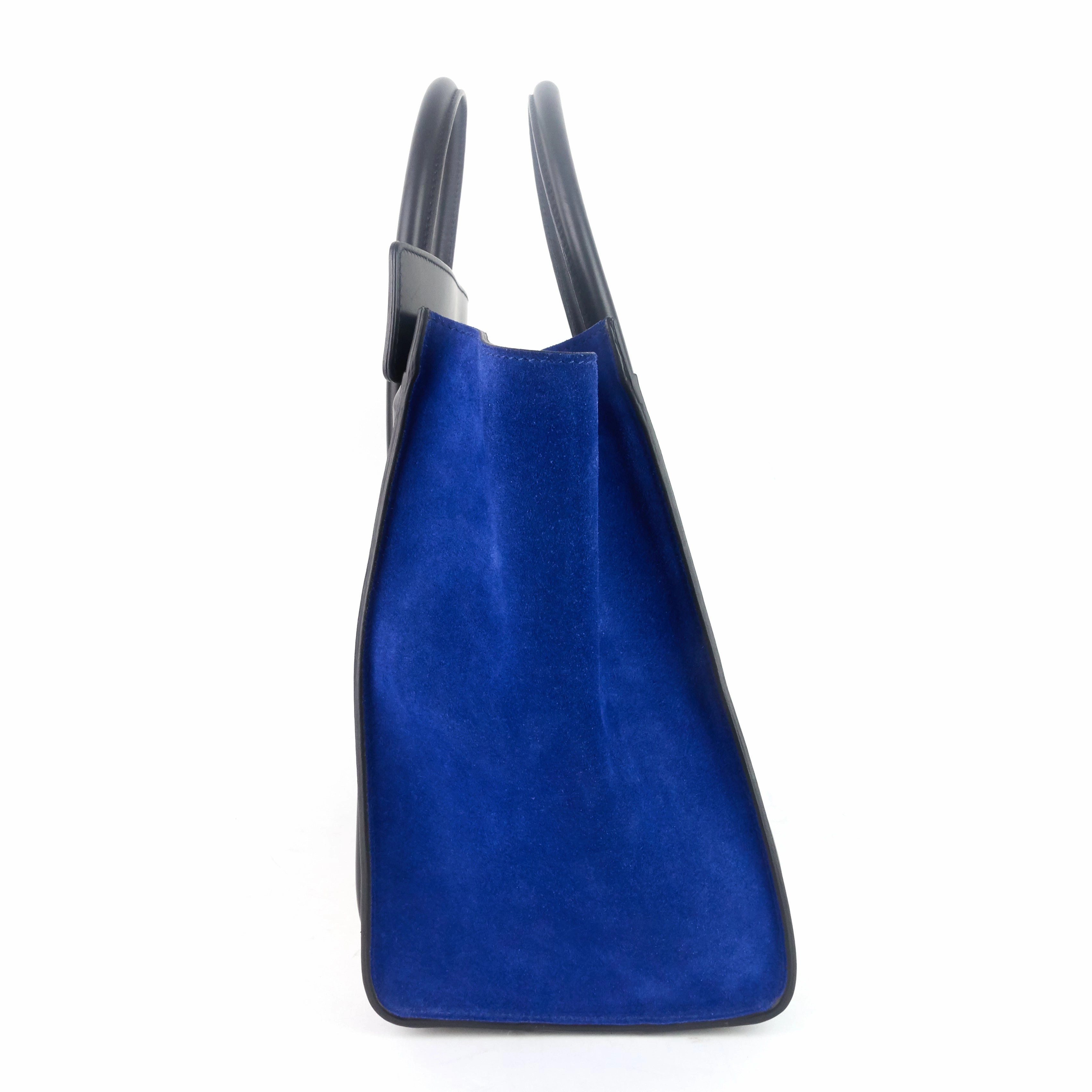Luggage Mini Tricolour Leather and Suede Bag