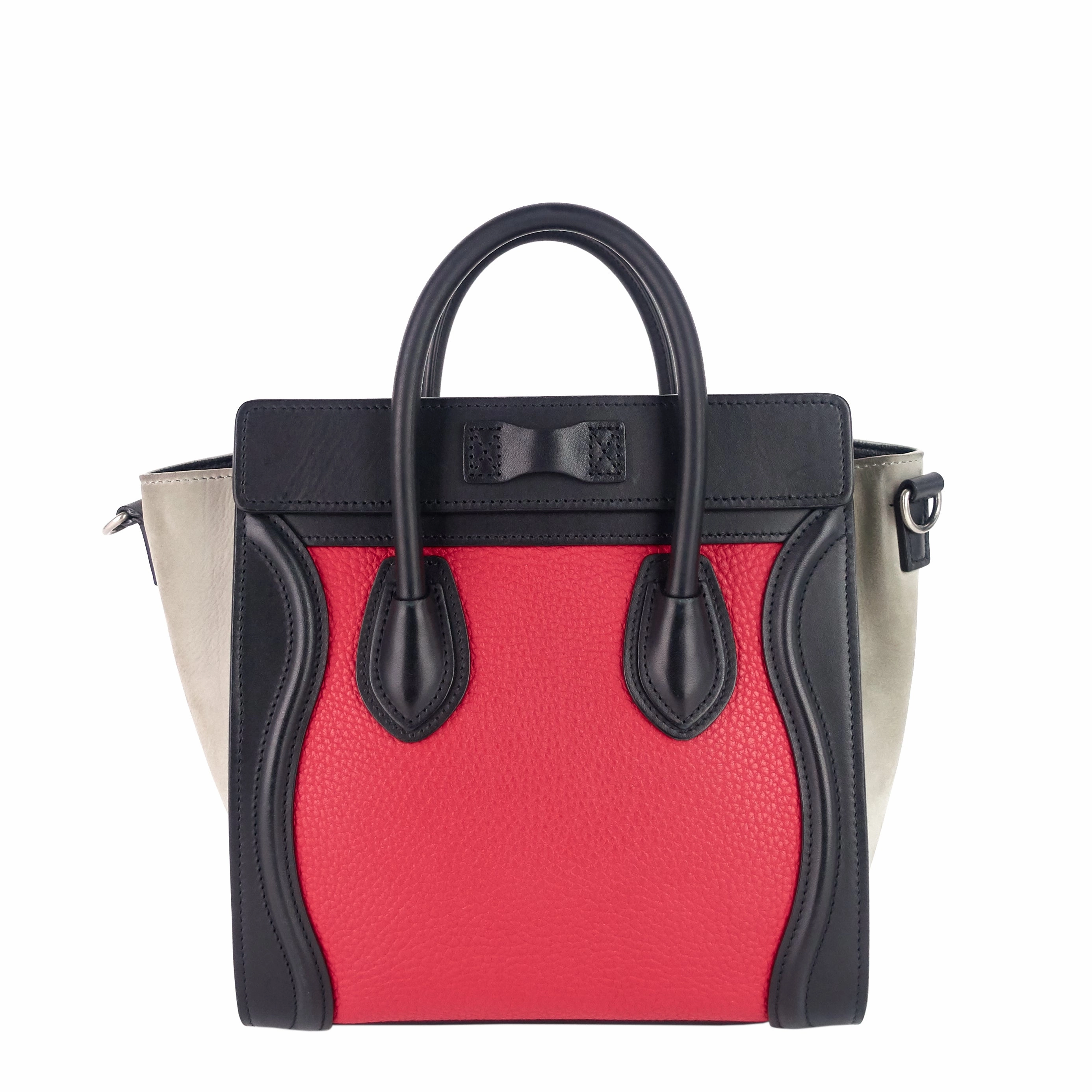 Luggage Nano Leather and Suede Bag