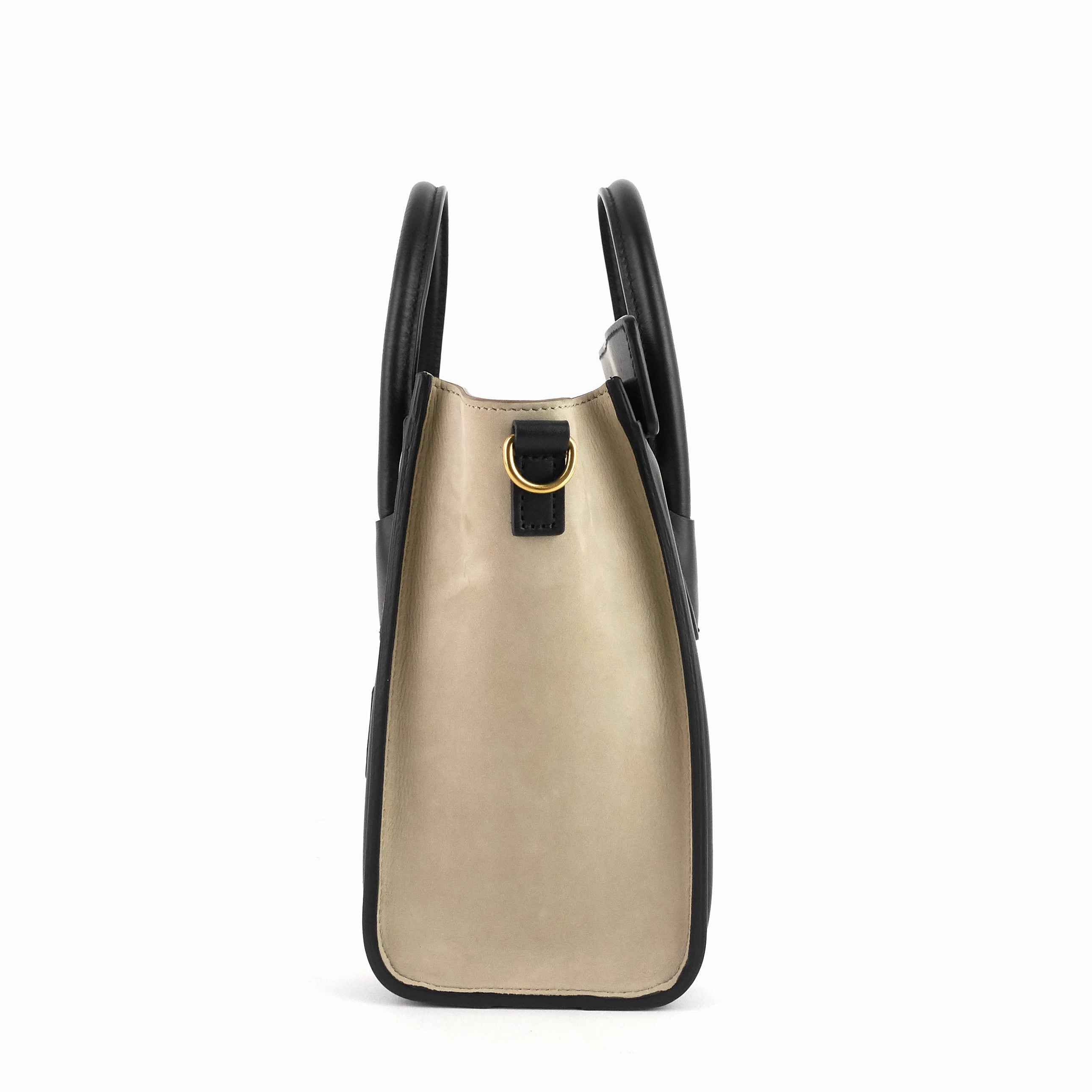 Luggage Nano Tricolor Calfskin and Suede Bag