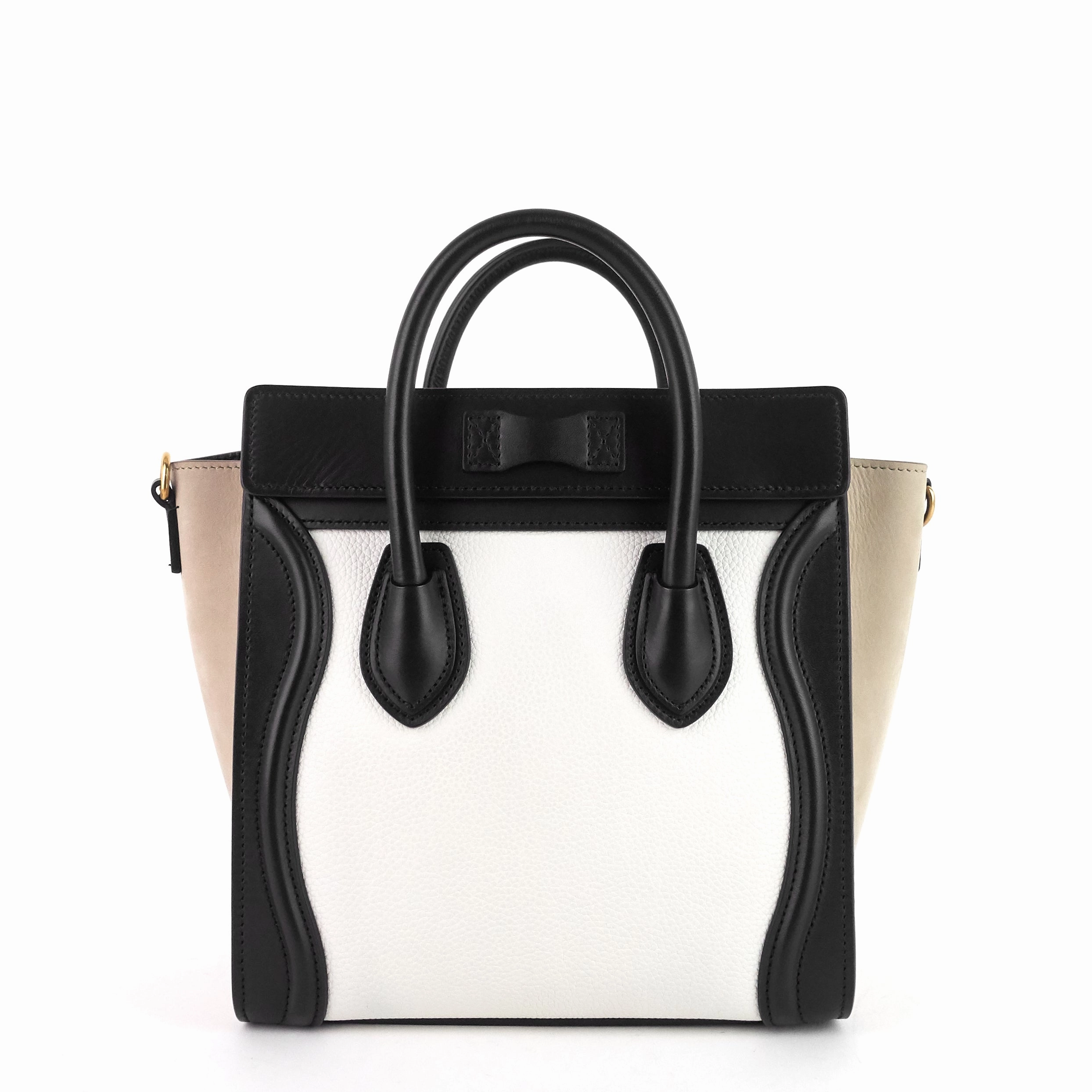 Luggage Nano Tricolor Calfskin and Suede Bag