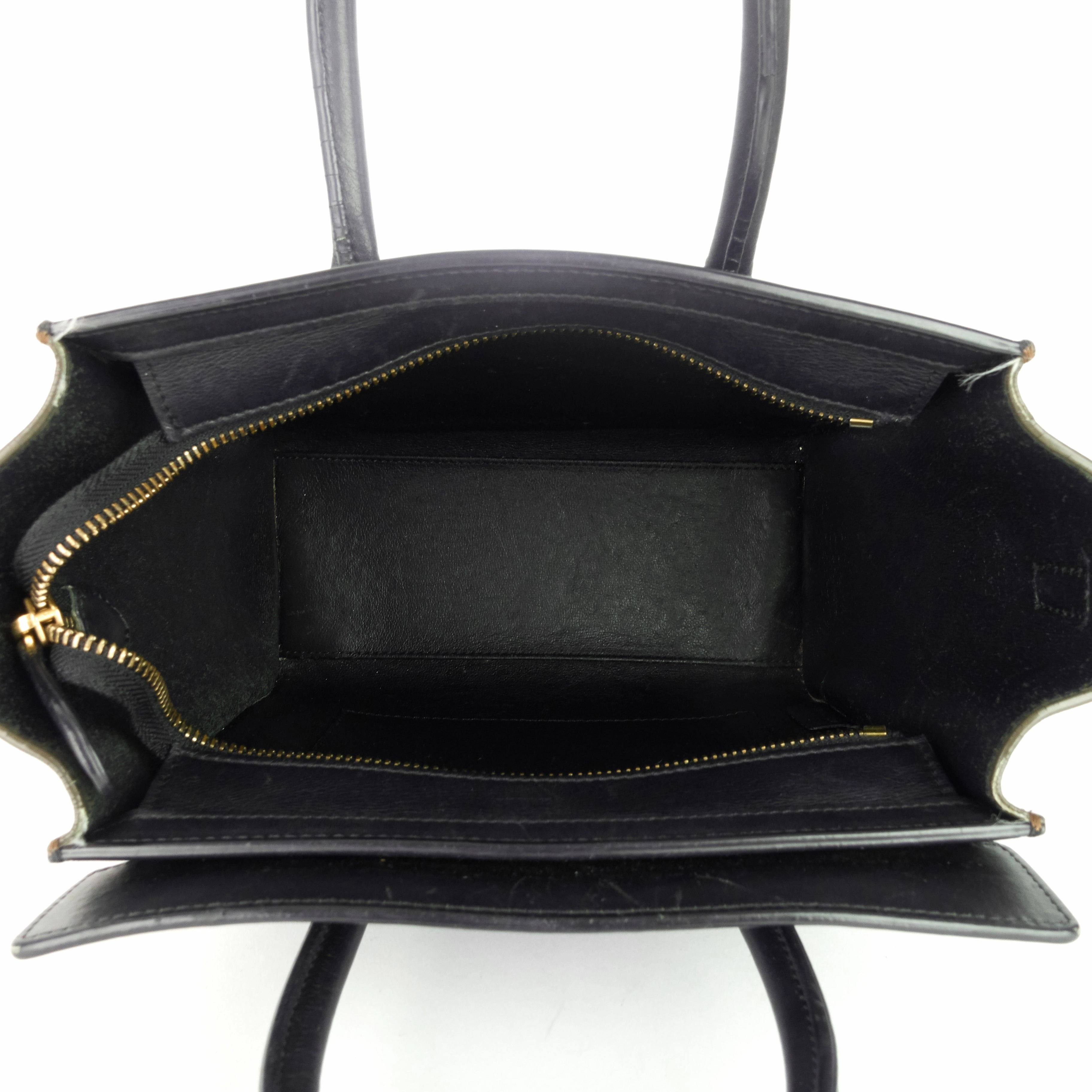 Luggage Nano Tricolour Calfskin Tote Bag