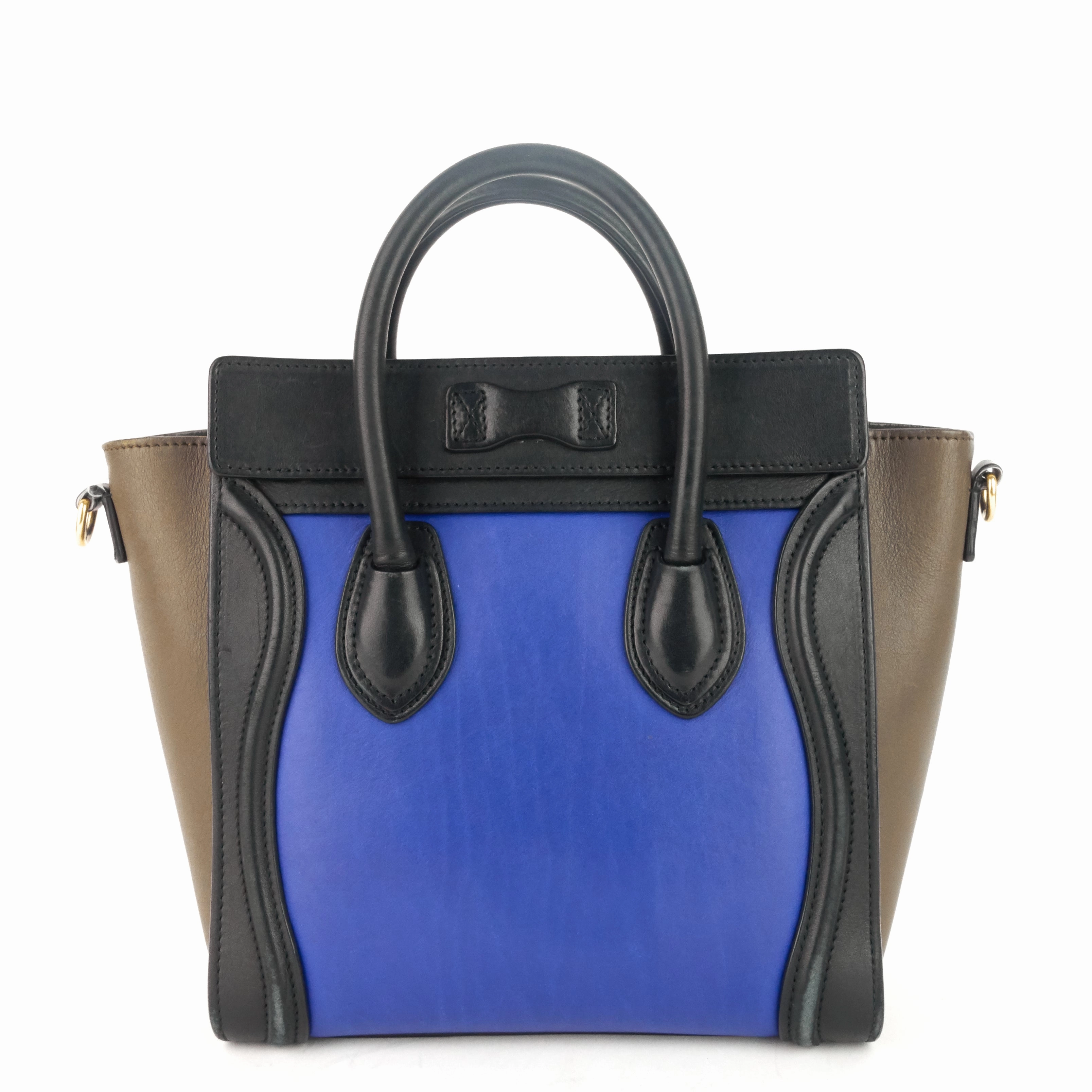 Luggage Nano Tricolour Calfskin Tote Bag