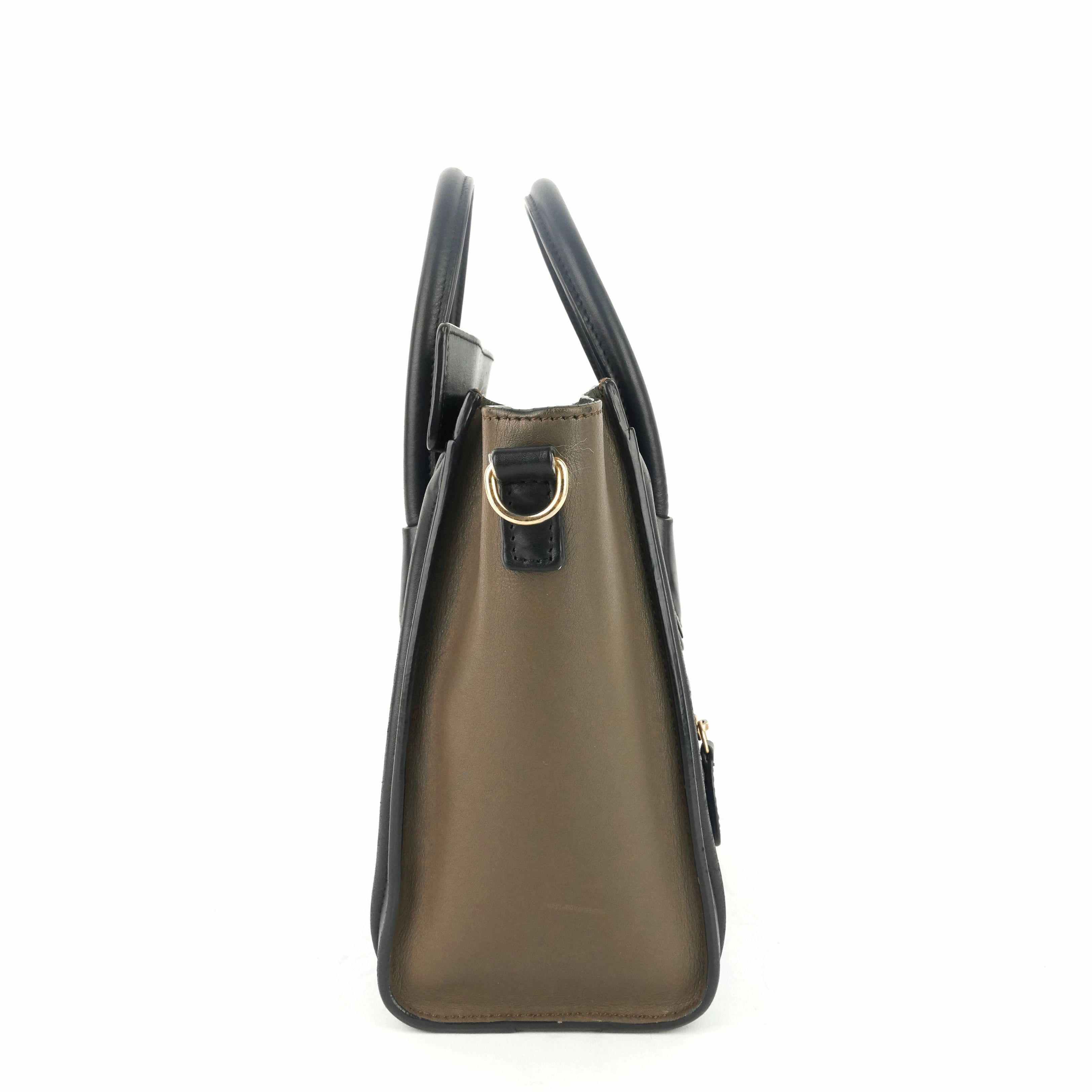 Luggage Nano Tricolour Calfskin Tote Bag