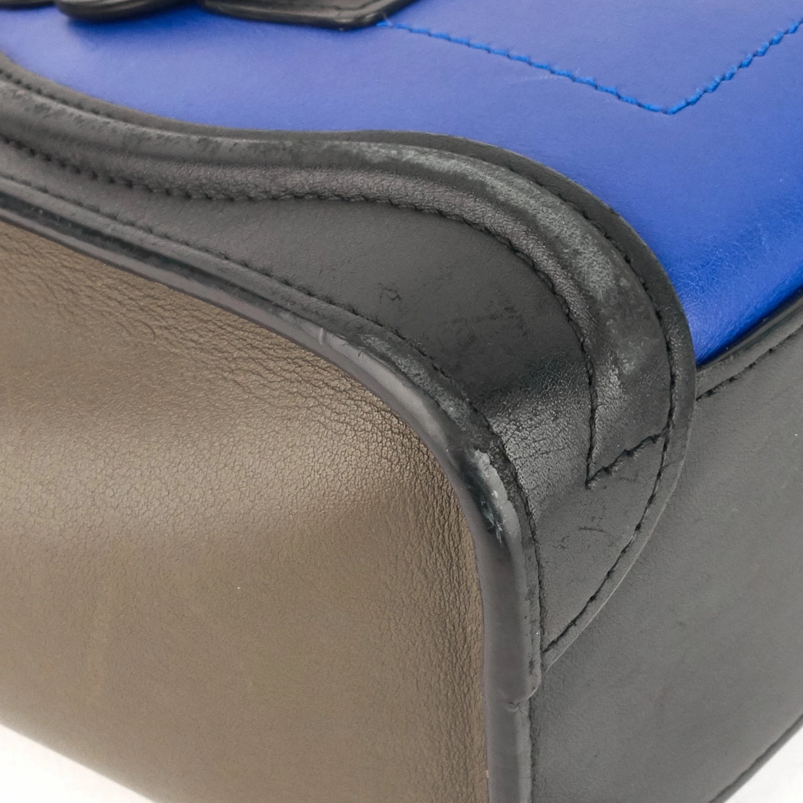 Luggage Nano Tricolour Calfskin Tote Bag