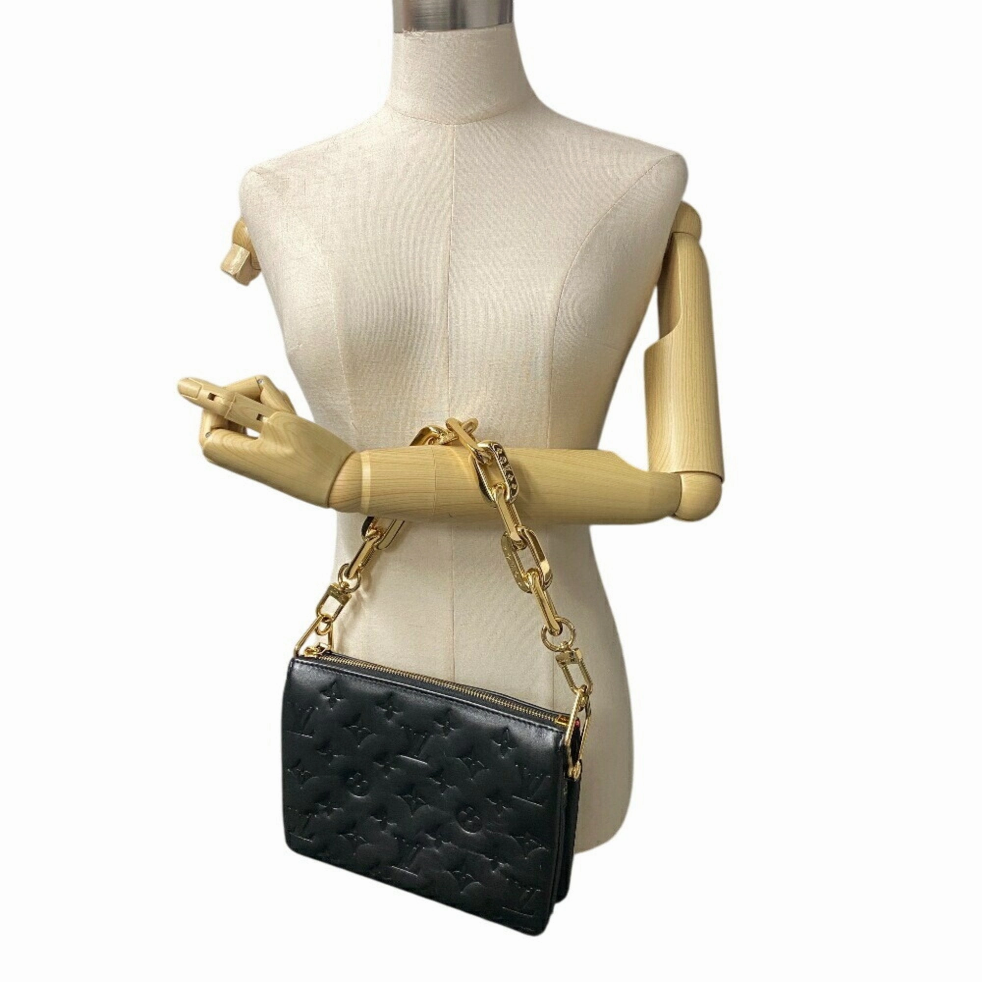 Luxury Leather Crossbody Bag with Perfume Scent and Slight Scratching