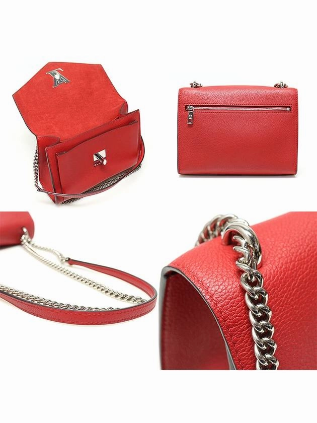 M51419 Red Calfskin My Lock Me BB Chain Shoulder Bag