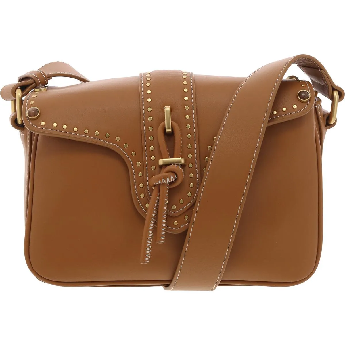 Maecy Womens Studded Leather Crossbody Handbag