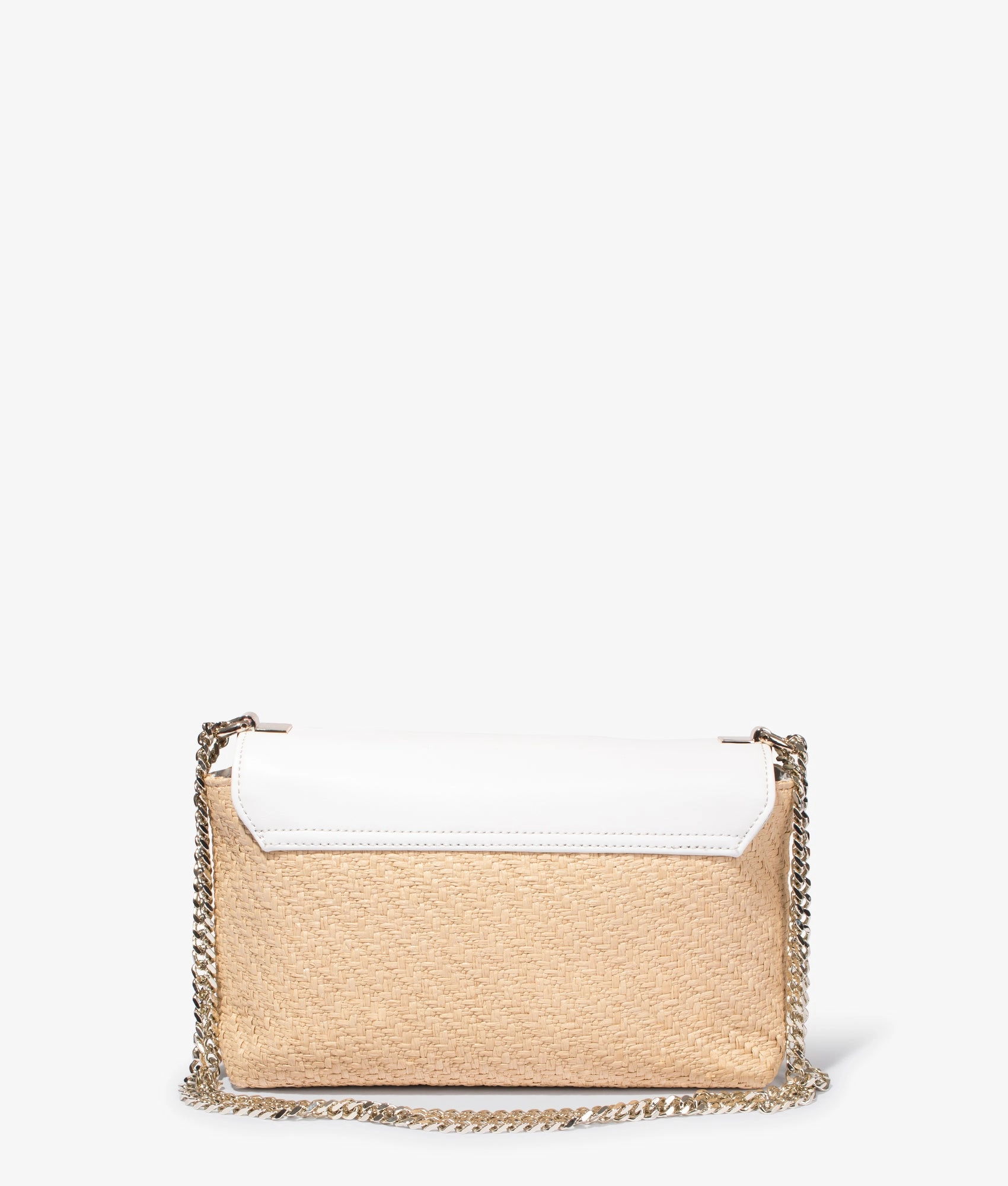 Magdie magnolia eyelet raffia crossbody in ecru