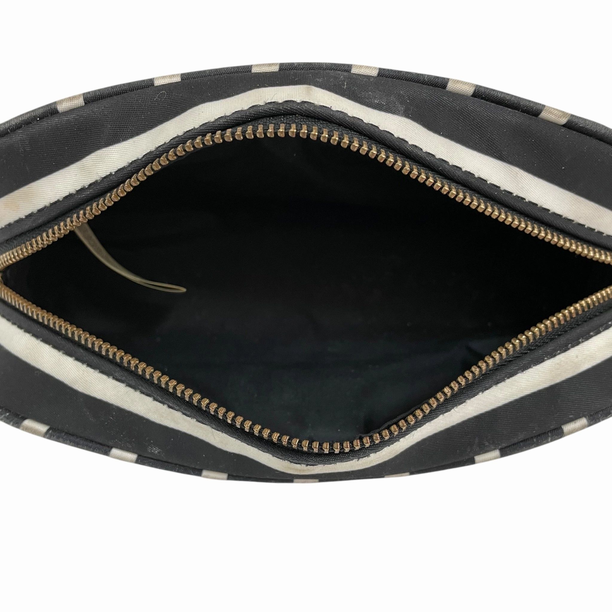 Makeup Bag Designer By Kate Spade In Black & White, Size:Small
