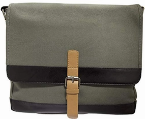 Mancini 10.1" Laptop Crossover Bag in Grey - Black Trim