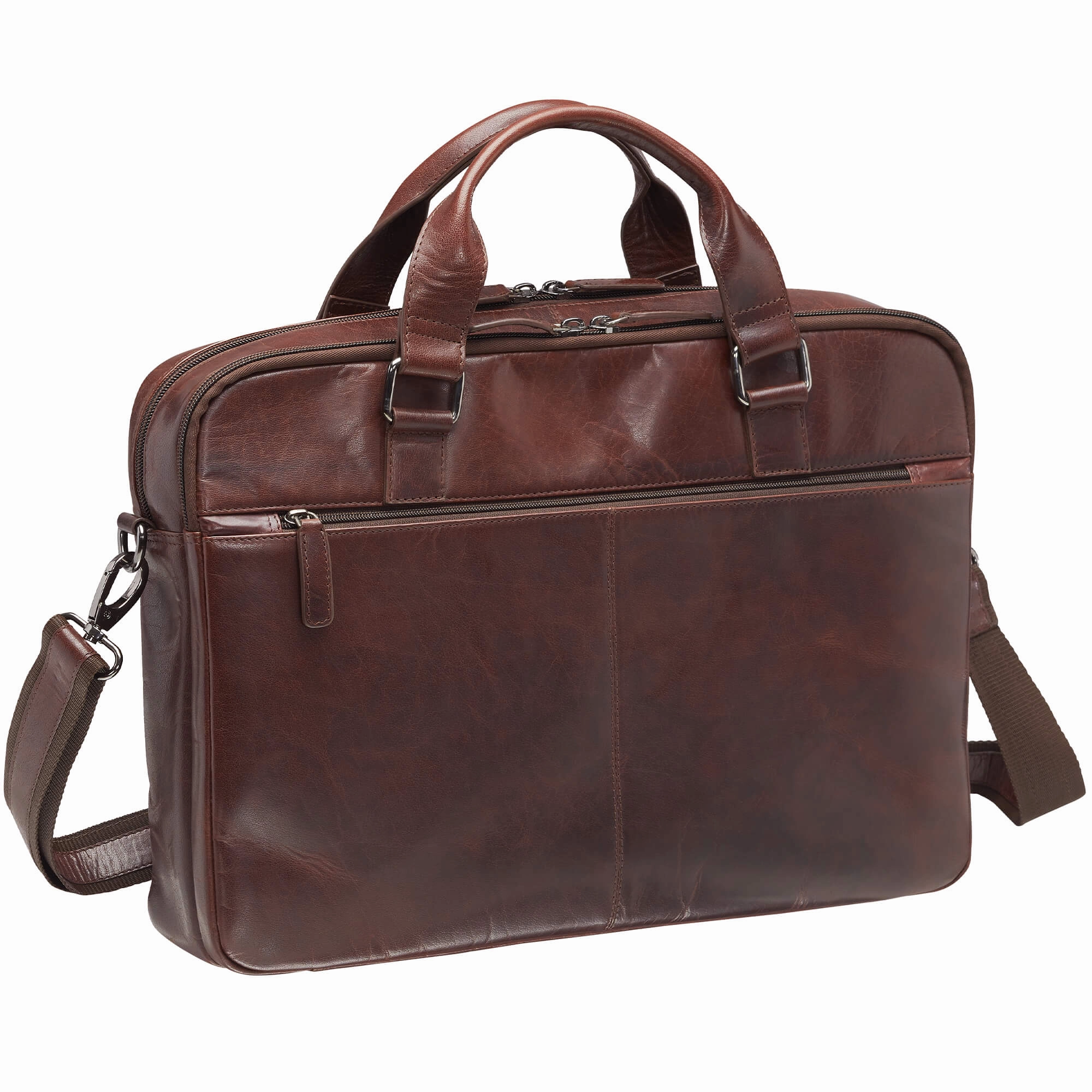 Mancini Buffalo Briefcase with Dual Compartments for 15.6 Laptop