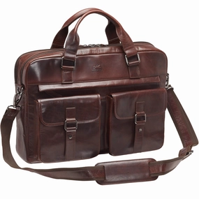 Mancini Buffalo Briefcase with Dual Compartments for 15.6 Laptop