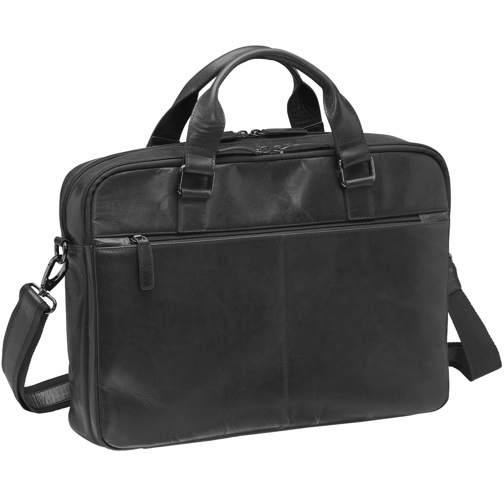 Mancini Buffalo Briefcase with Dual Compartments for 15.6 Laptop