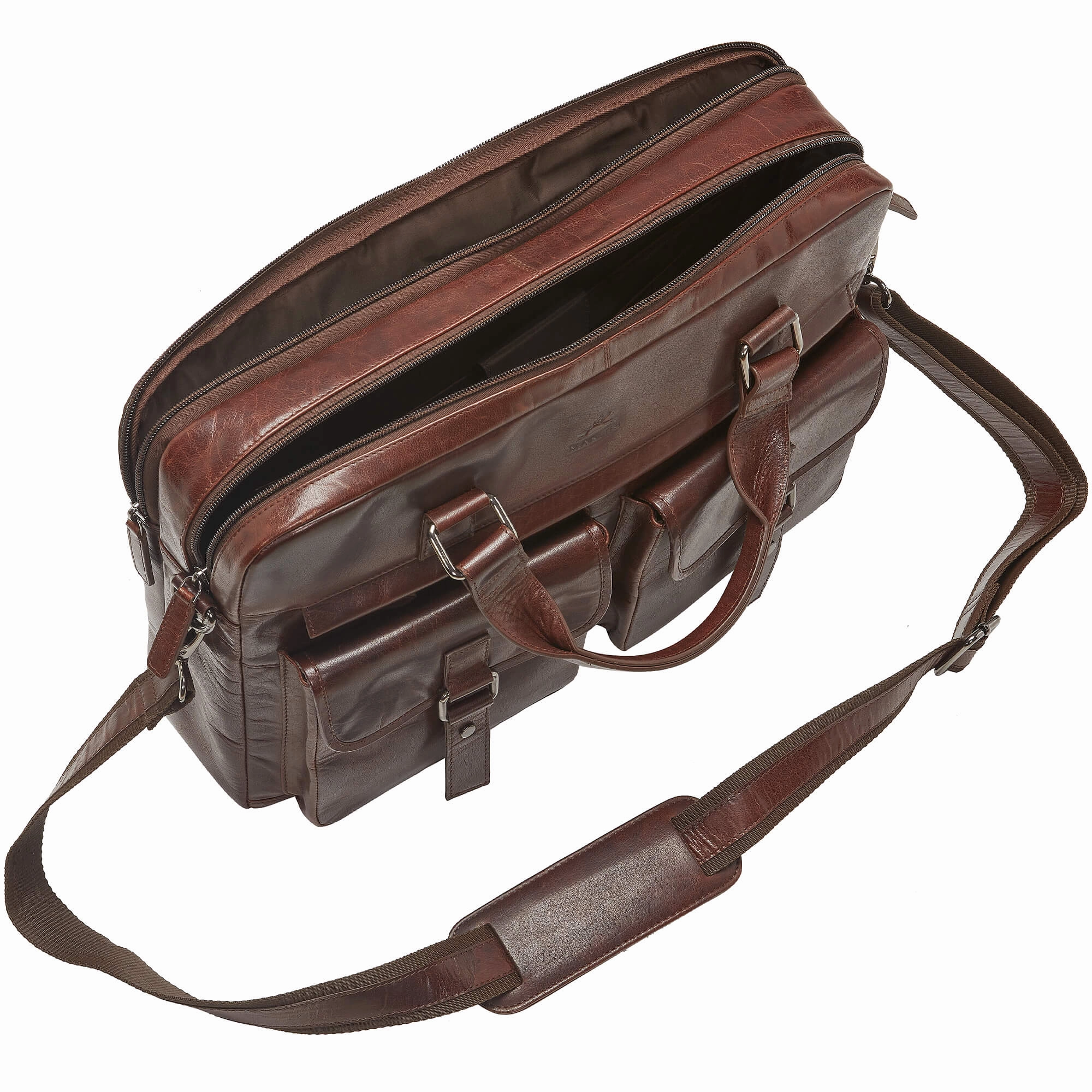 Mancini Buffalo Briefcase with Dual Compartments for 15.6 Laptop