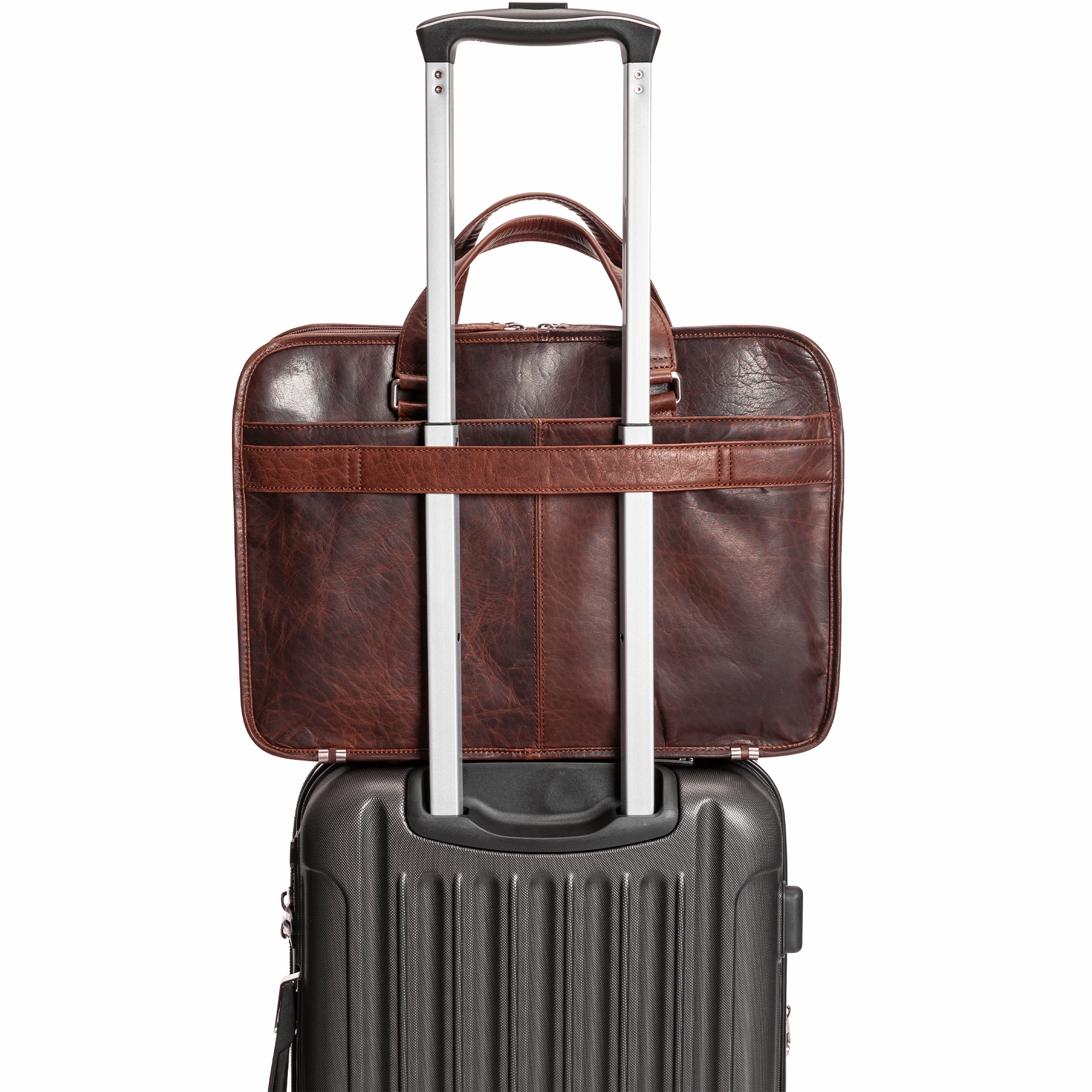 Mancini BUFFALO Triple Compartment Briefcase for 15.6 Laptop / Tablet