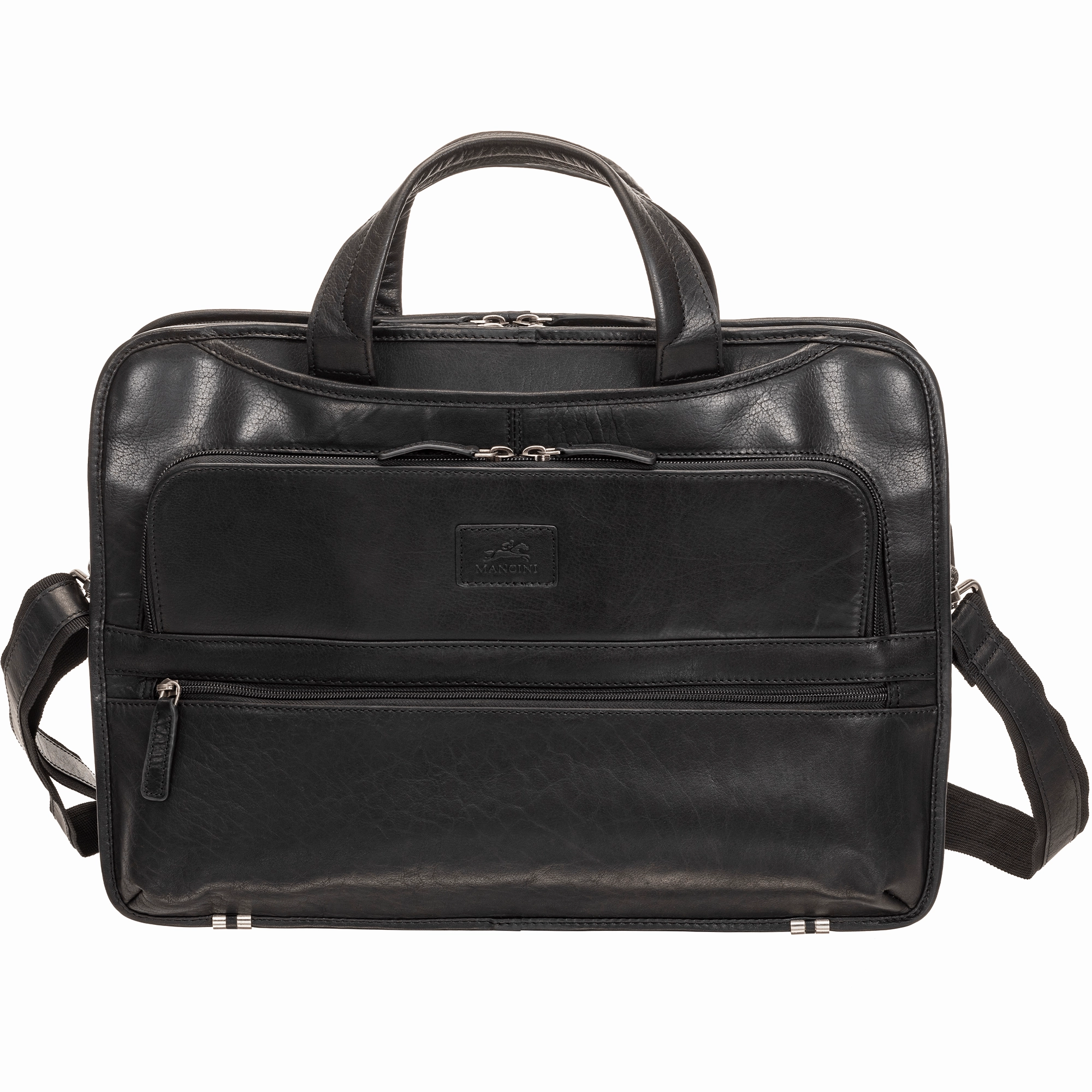 Mancini BUFFALO Triple Compartment Briefcase for 15.6 Laptop / Tablet