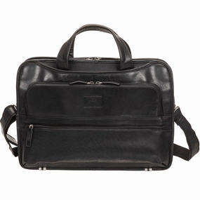 Mancini BUFFALO Triple Compartment Briefcase for 15.6 Laptop / Tablet