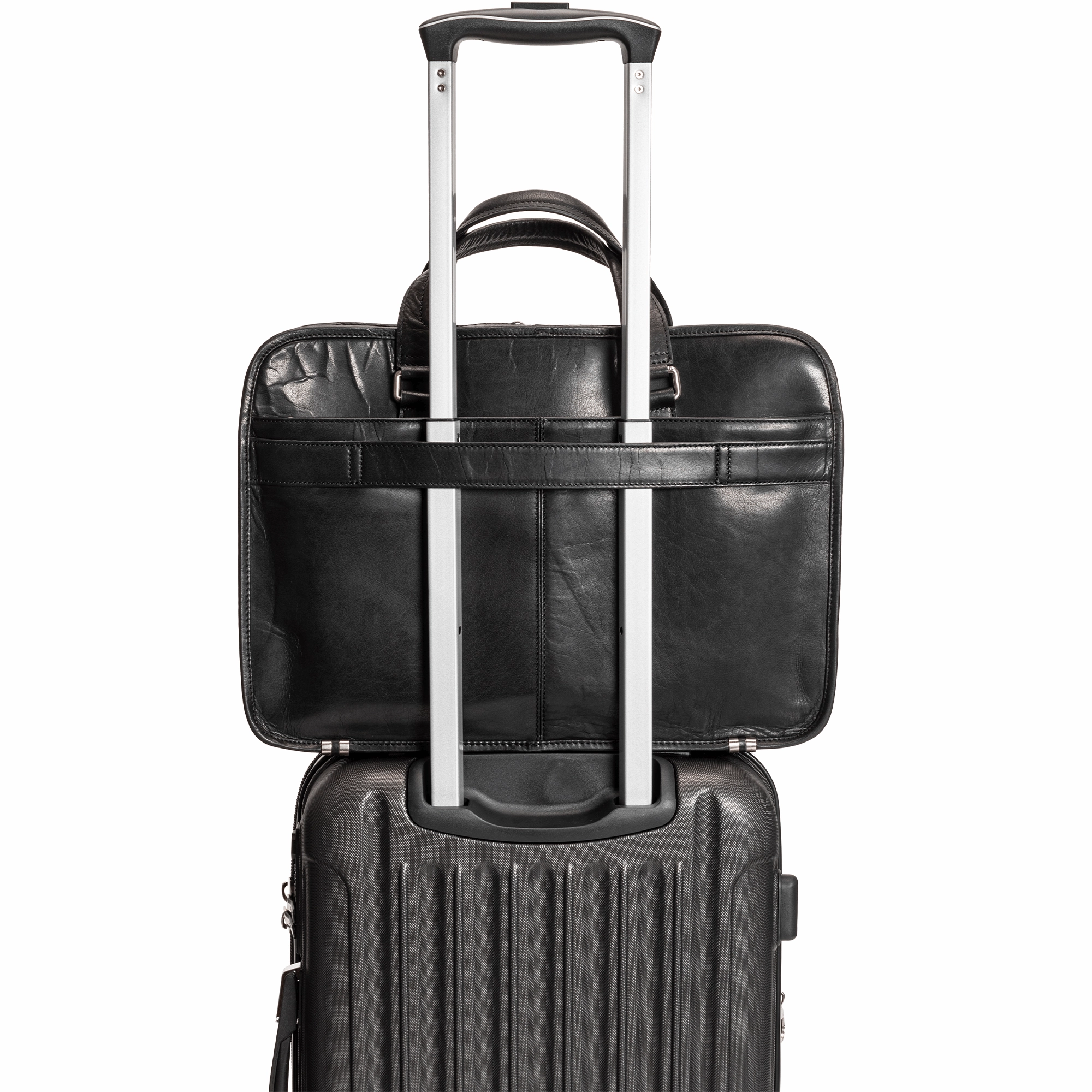 Mancini BUFFALO Triple Compartment Briefcase for 15.6 Laptop / Tablet