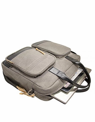 Mancini Leather Goods Single Compartment Briefcase for 15.6" Laptop (Olive