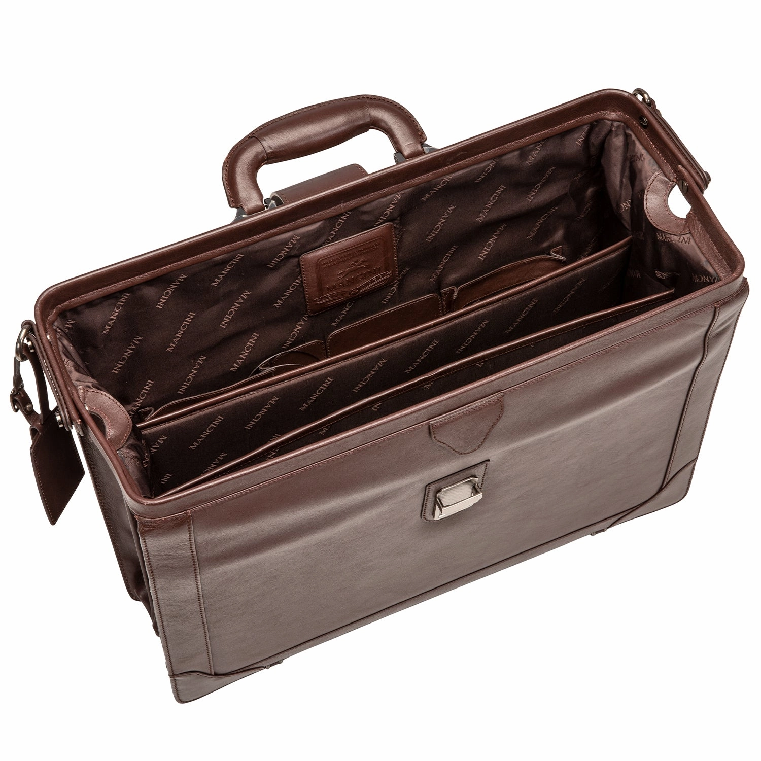 Mancini MILAN Luxurious Litigator Briefcase Pocket for 17.3 Laptop