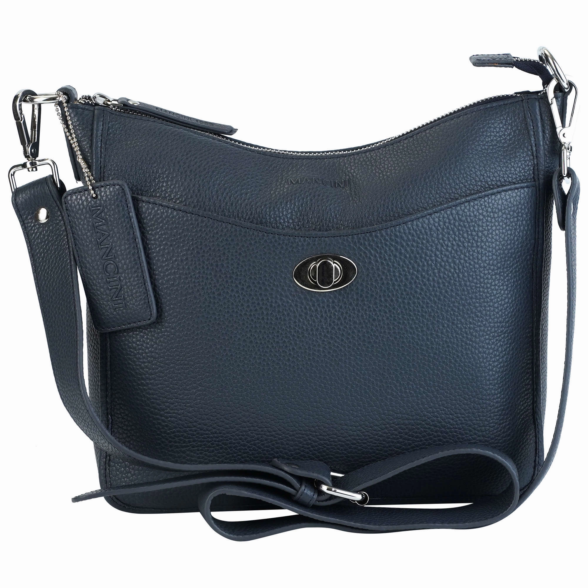 Mancini Pebbled Elizabeth Crossbody Handbag
