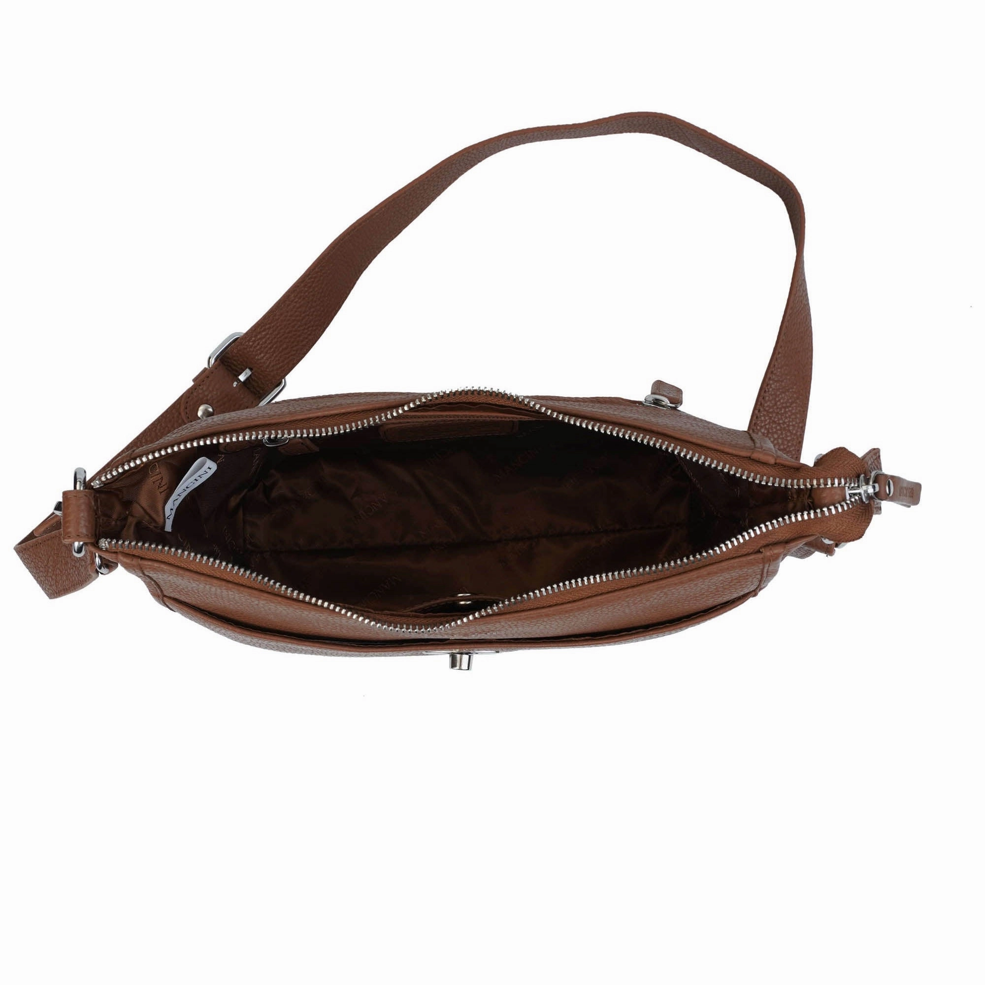 Mancini Pebbled Elizabeth Crossbody Handbag