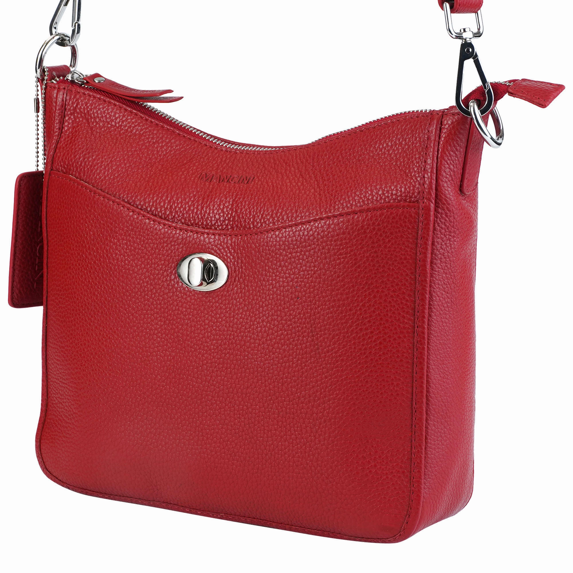Mancini Pebbled Elizabeth Crossbody Handbag