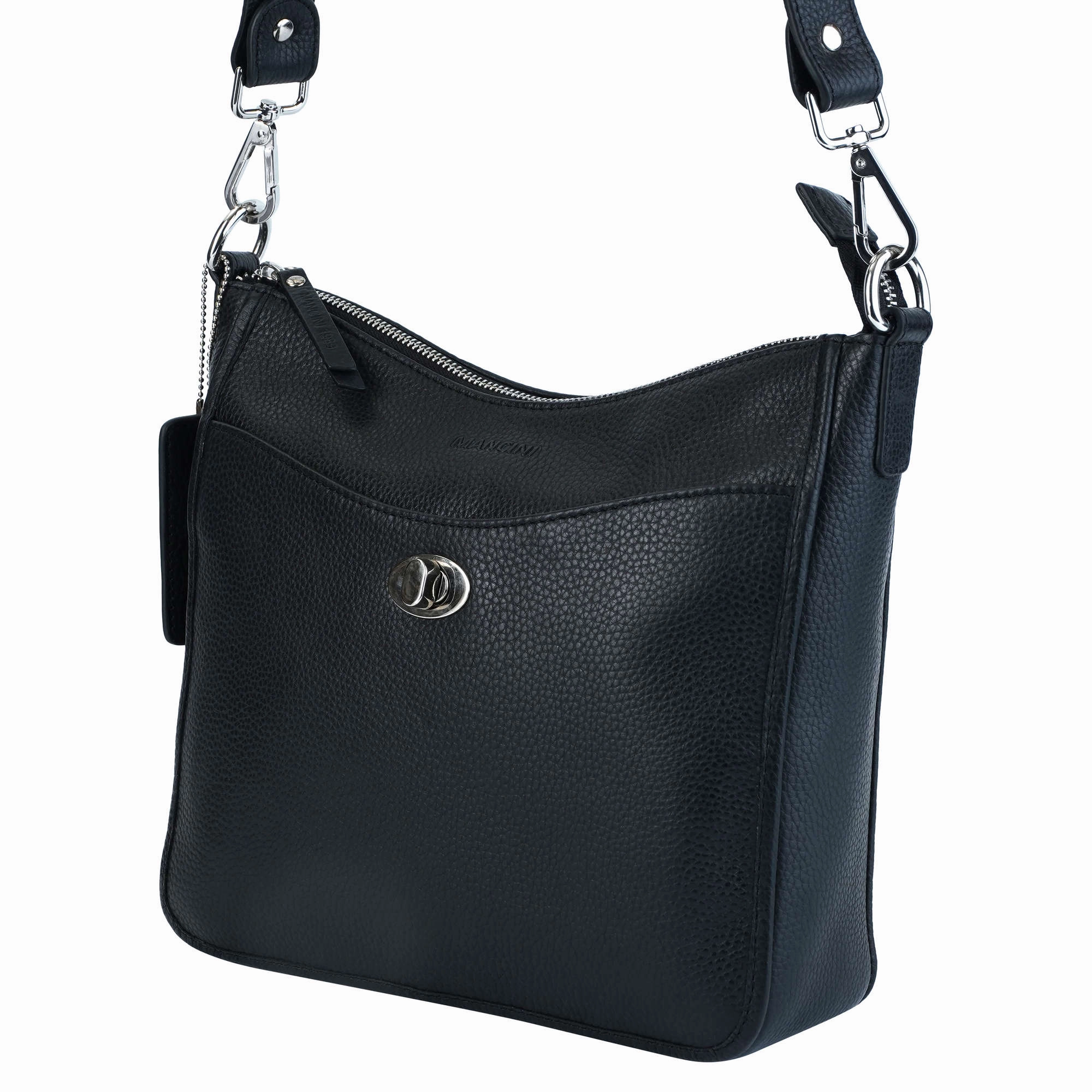 Mancini Pebbled Elizabeth Crossbody Handbag
