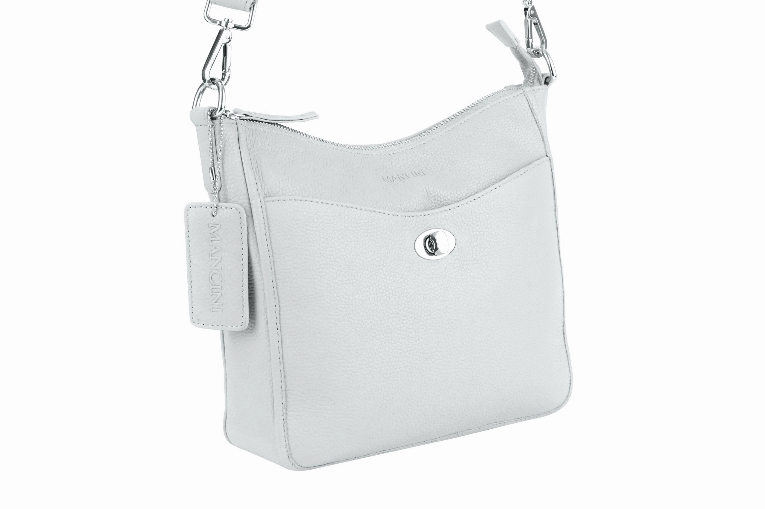 Mancini Pebbled Elizabeth Crossbody Handbag