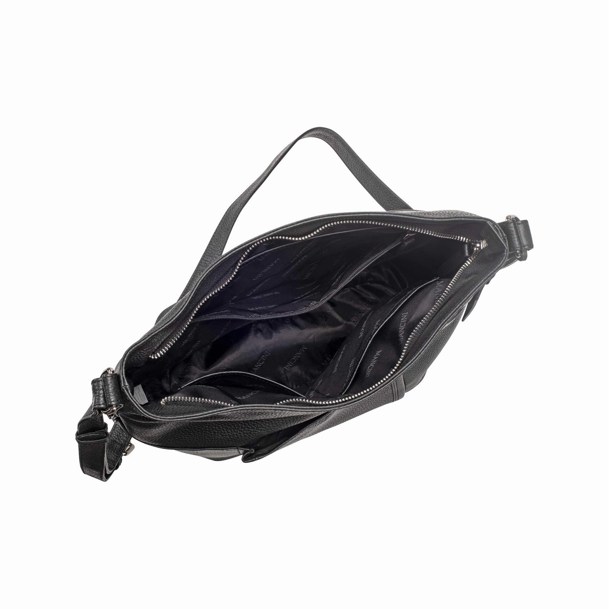 Mancini Pebbled Katherine Leather Shoulder Bag
