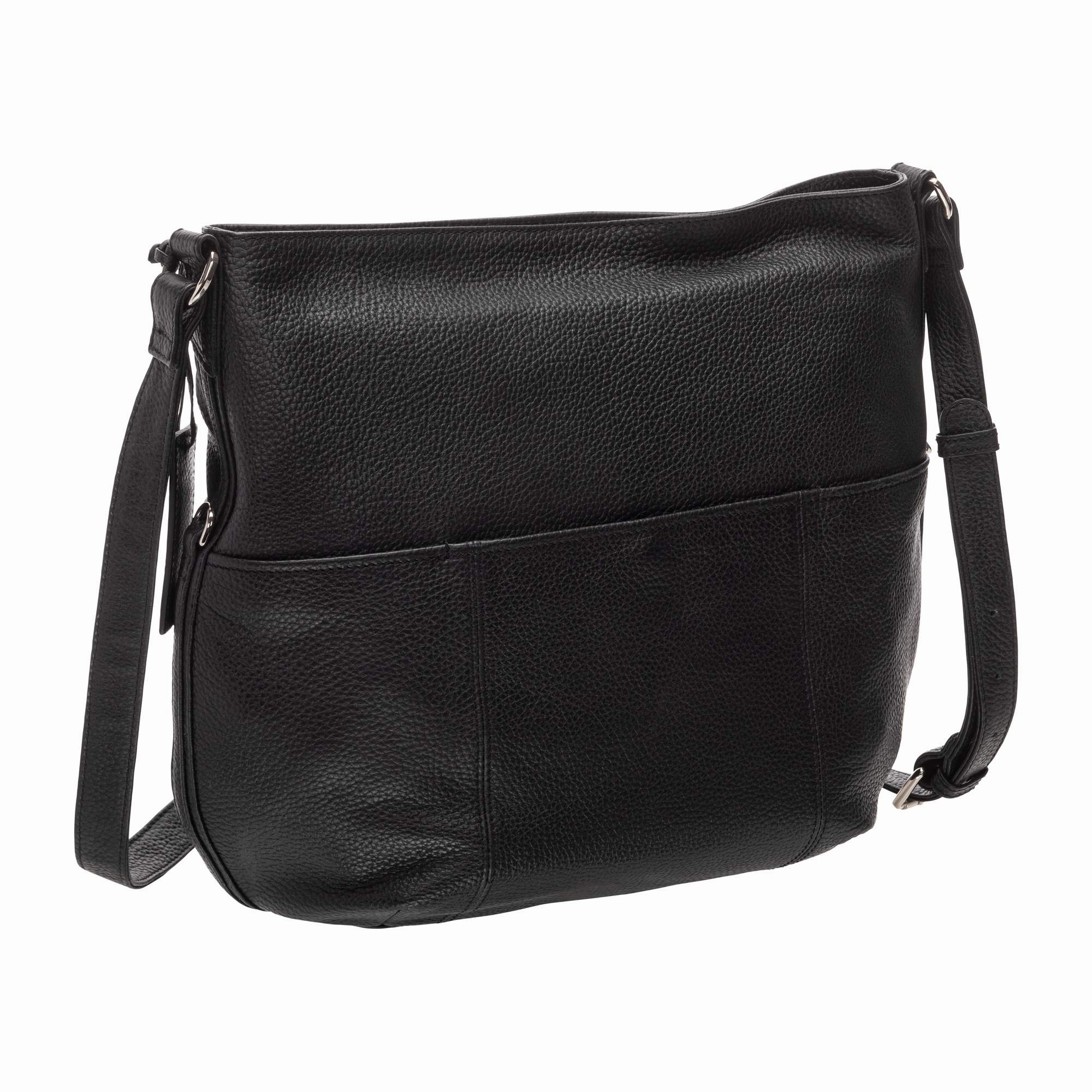 Mancini Pebbled Katherine Leather Shoulder Bag