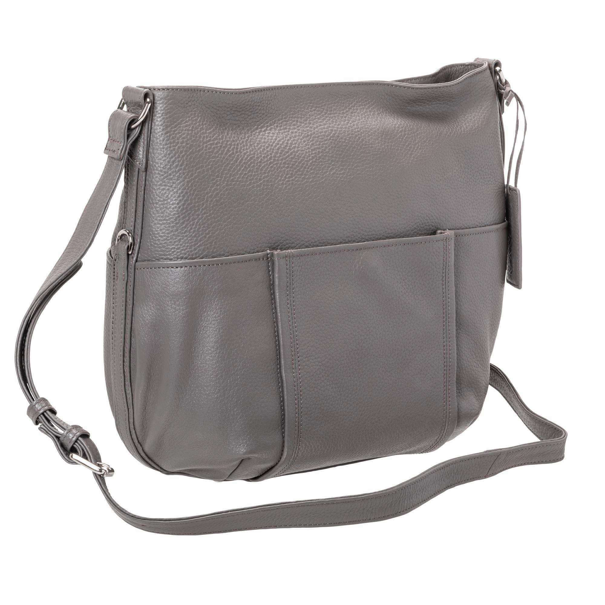 Mancini Pebbled Katherine Leather Shoulder Bag