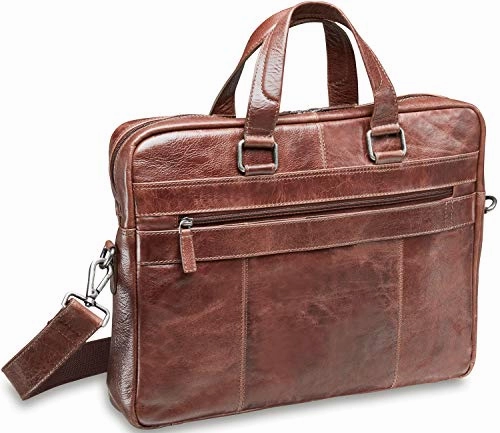 Mancini Single Compartment 15.6" Laptop/Tablet Briefcase in Black