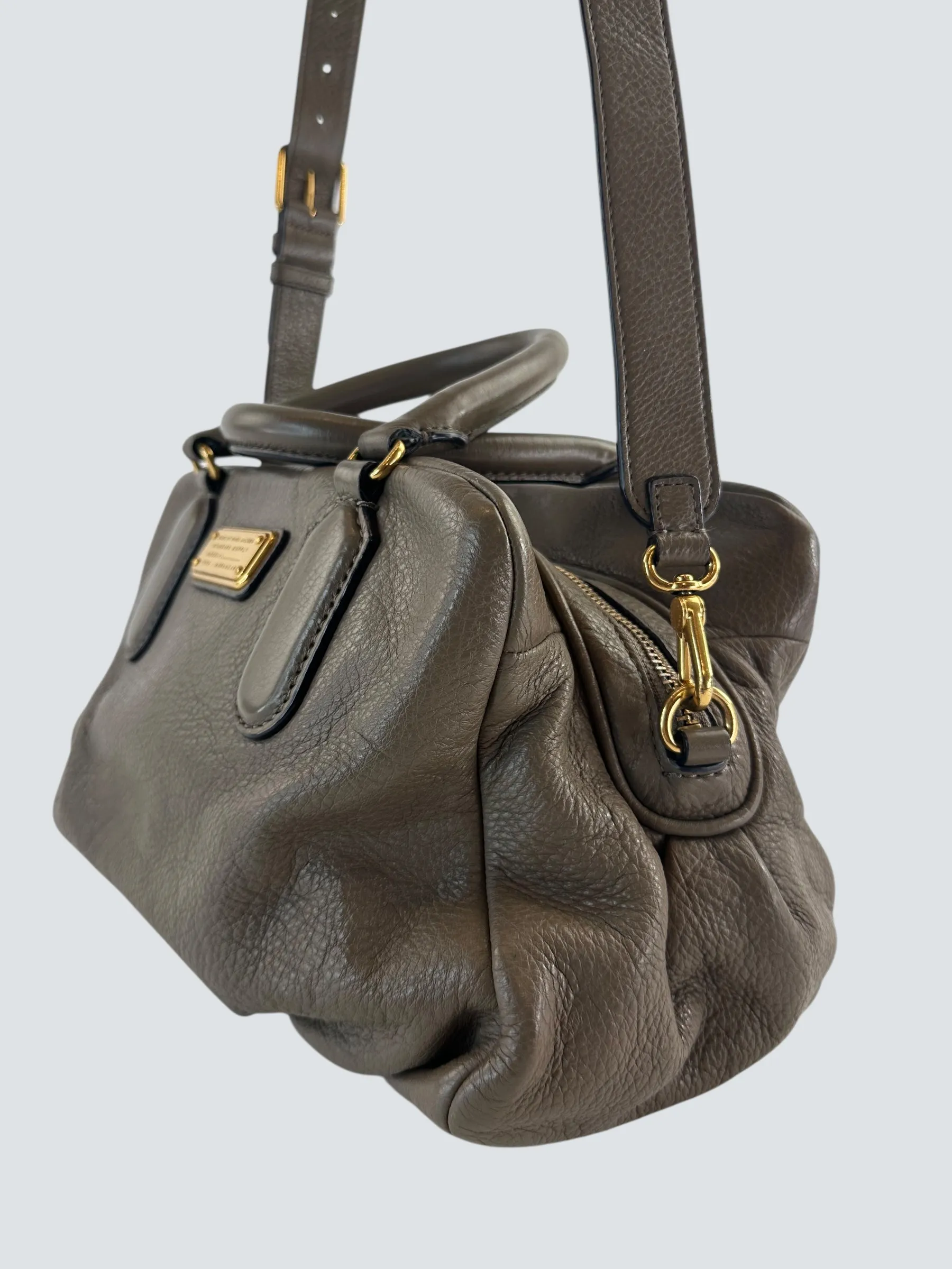 Marc by Marc Jacobs Grey Leather Baby Groove Shoulder Bag