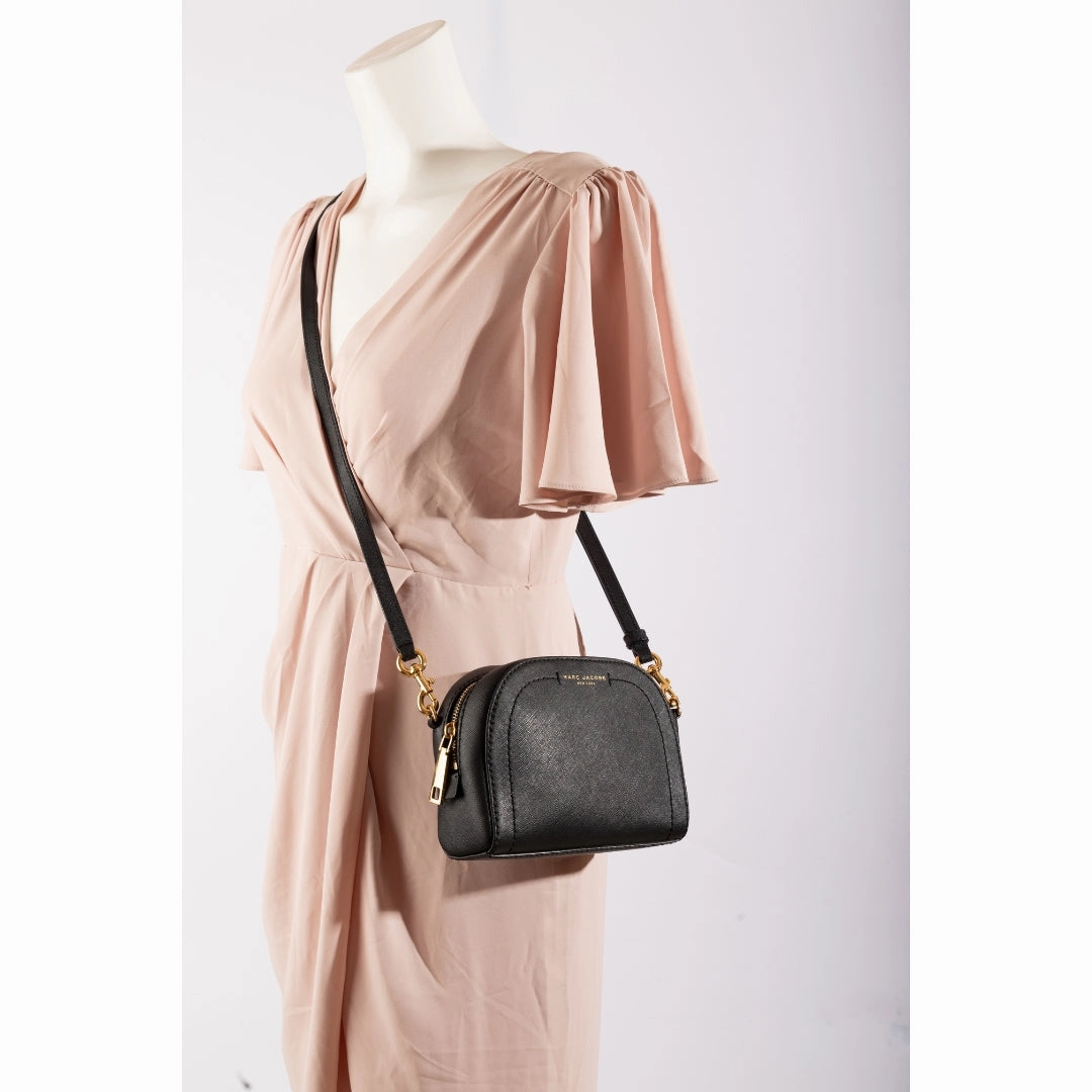 Marc Jacobs Black Saffiano Leather Crossbody Bag