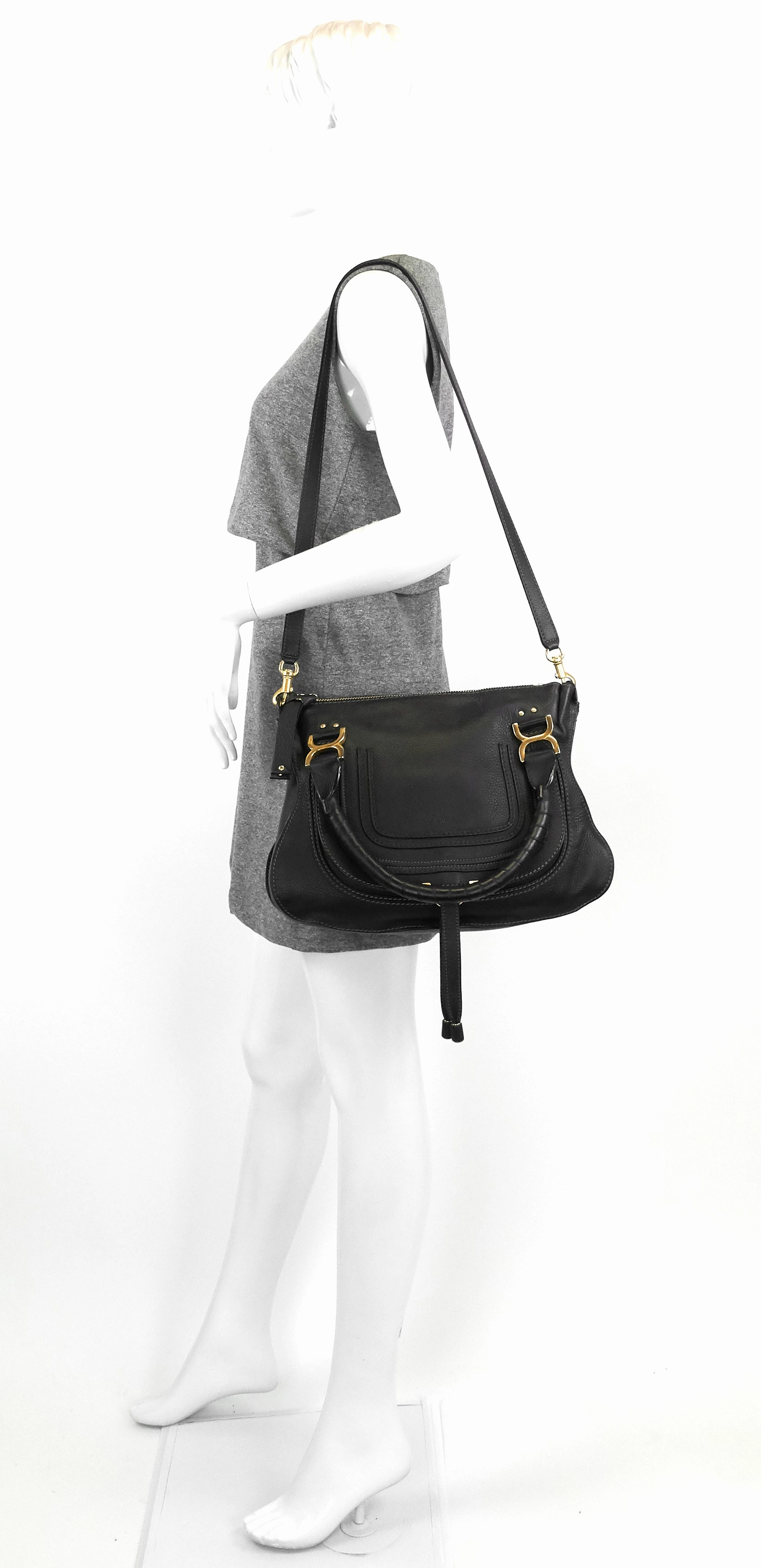 Marcie Calfskin Leather Handbag