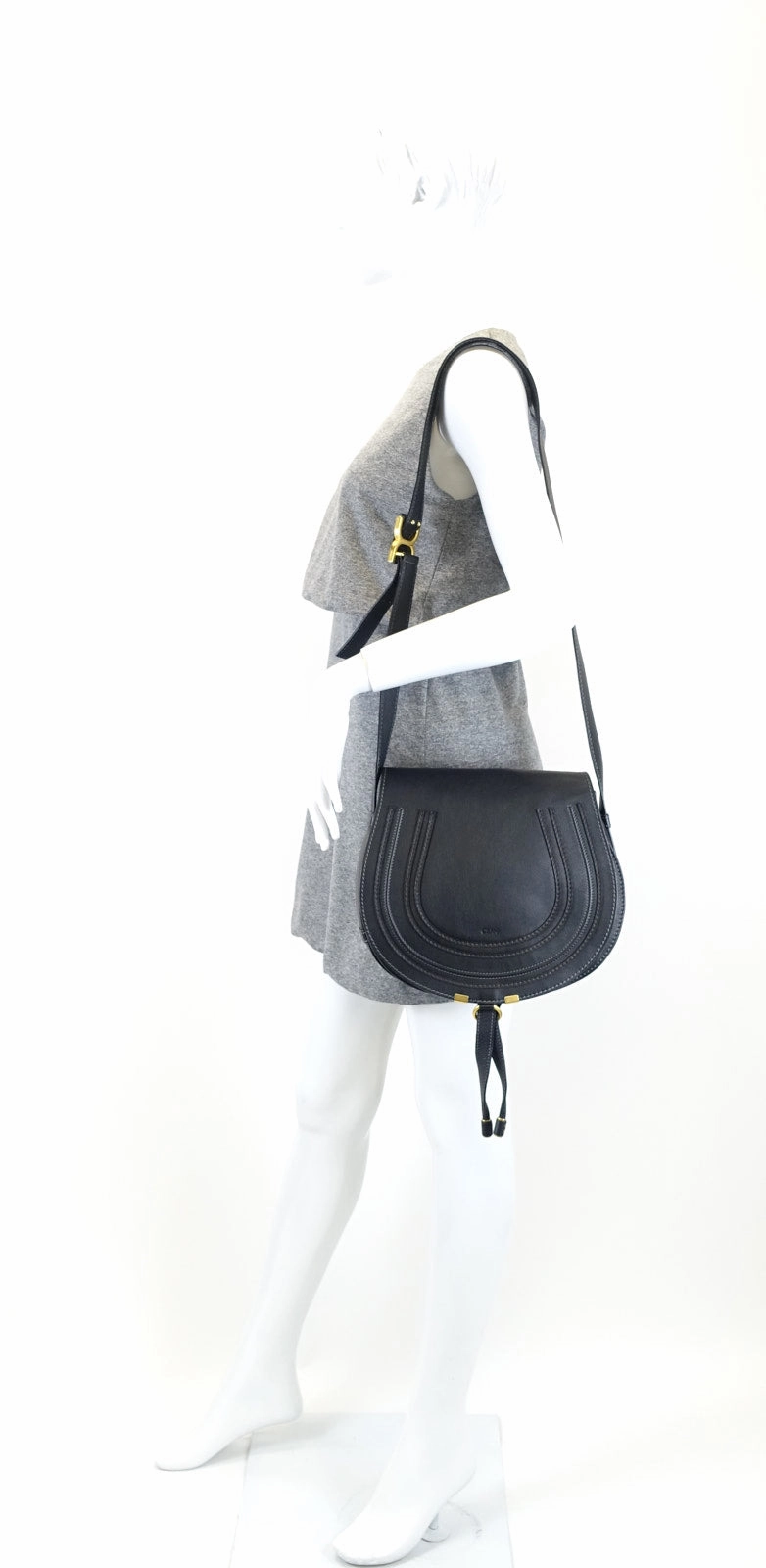 Marcie Calfskin Leather Medium Crossbody Bag