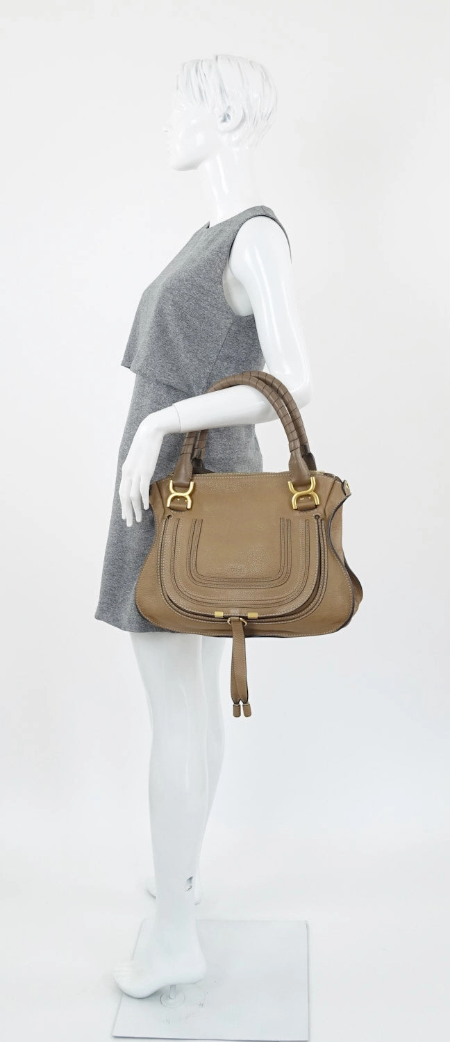 Marcie Calfskin Leather Medium Handbag