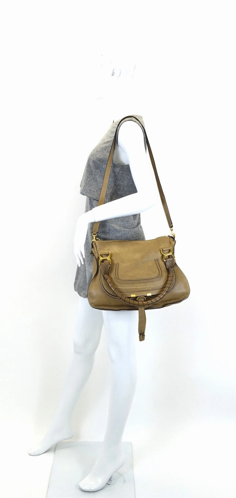 Marcie Calfskin Leather Medium Shoulder Bag