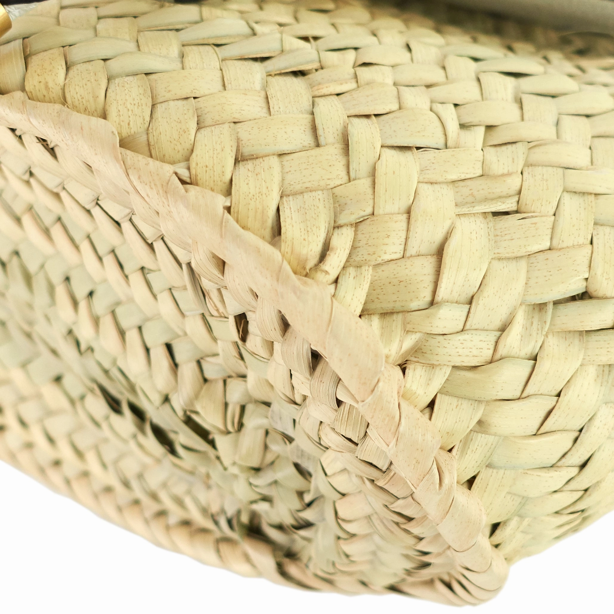 Marcie Mini Raffia and Leather Crossbody Bag