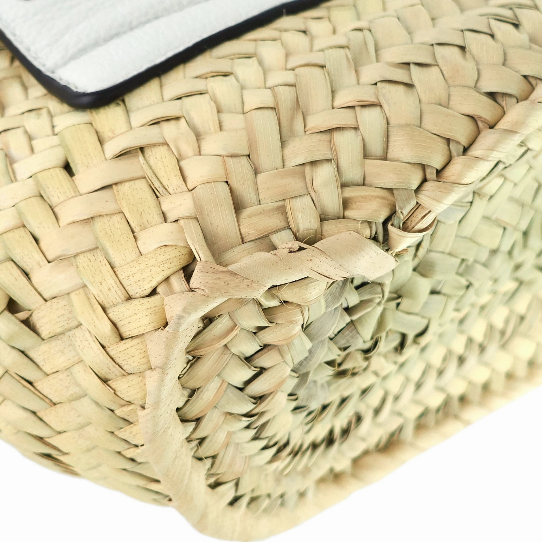 Marcie Mini Raffia and Leather Crossbody Bag