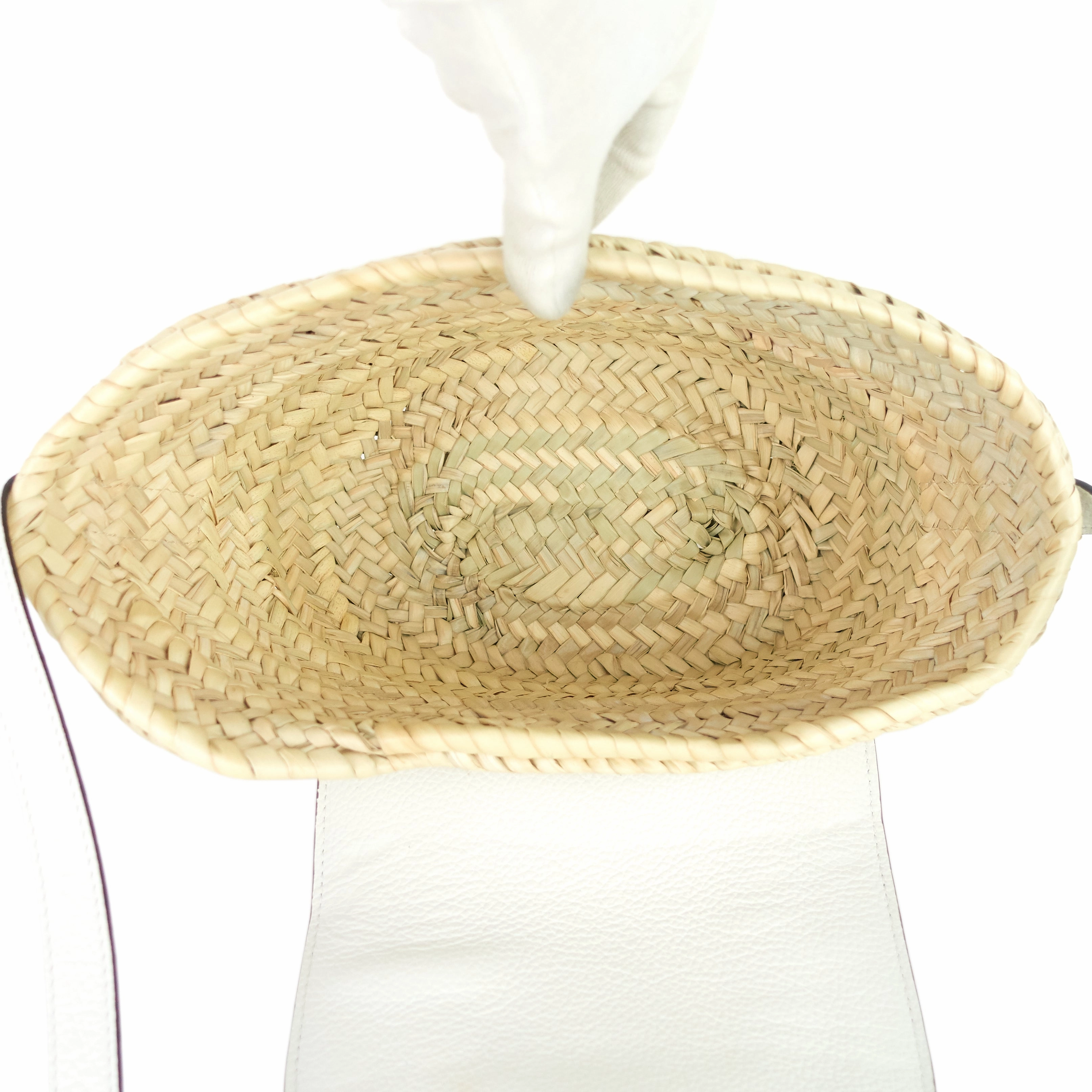 Marcie Mini Raffia and Leather Crossbody Bag