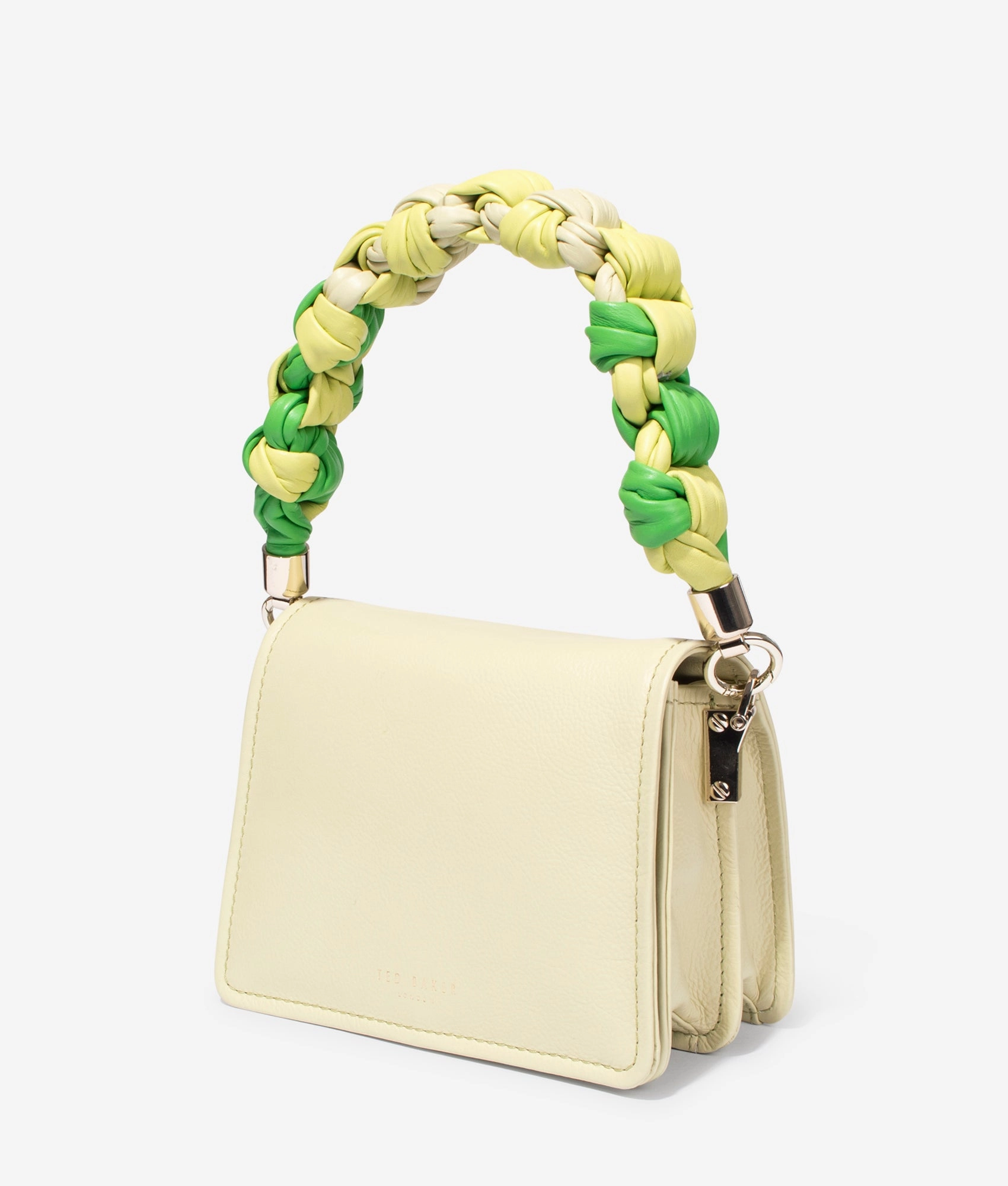 Maryse knotted handle bag in lime