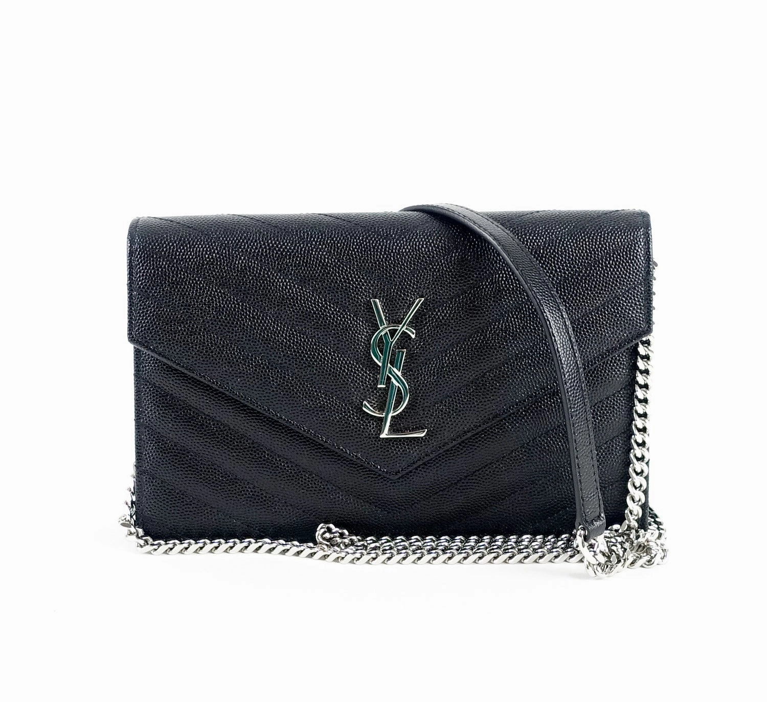 Matelasse Chevron Calf Leather Classic Wallet