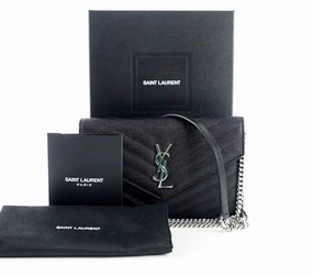 Matelasse Chevron Calf Leather Classic Wallet