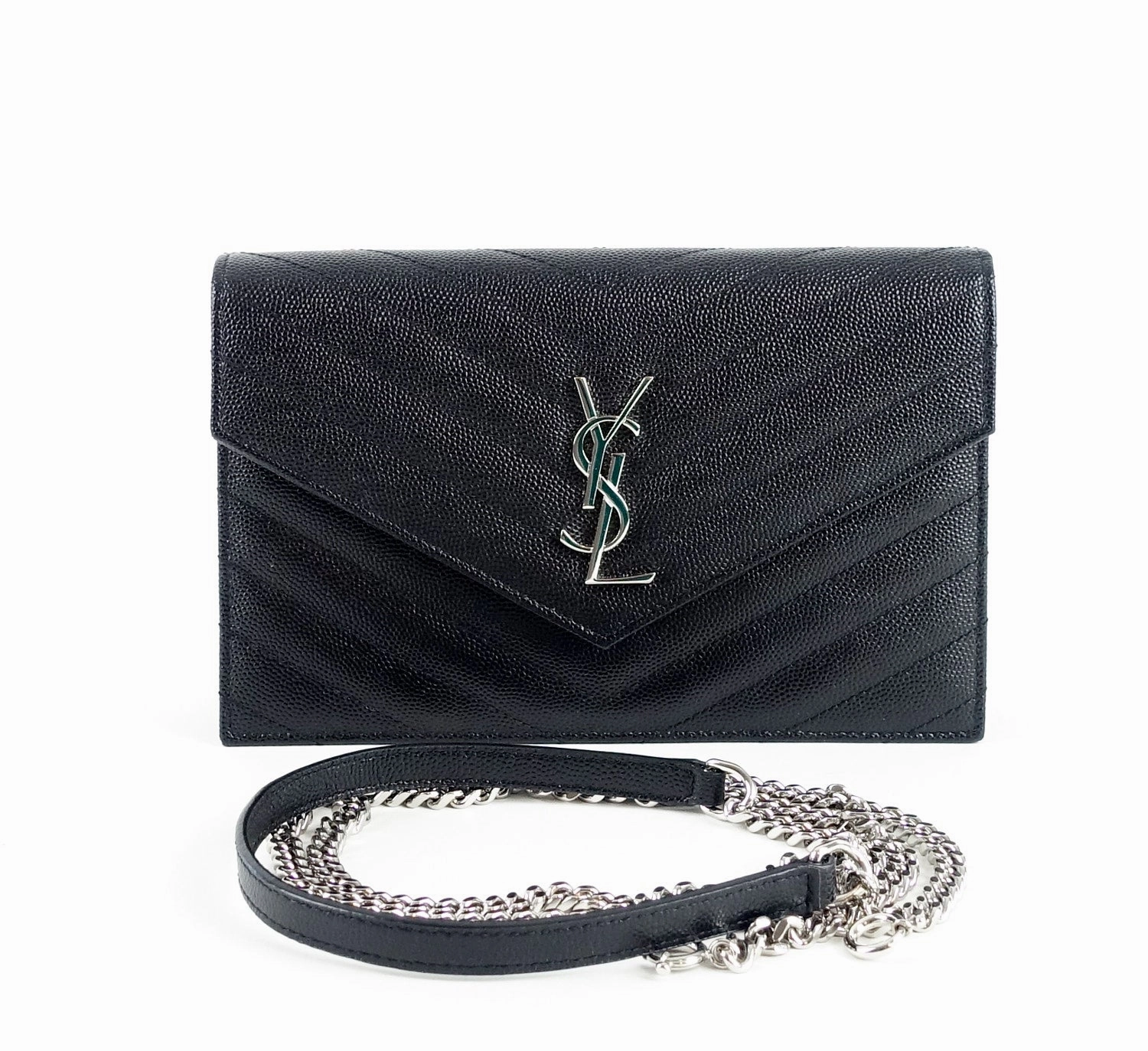 Matelasse Chevron Calf Leather Classic Wallet