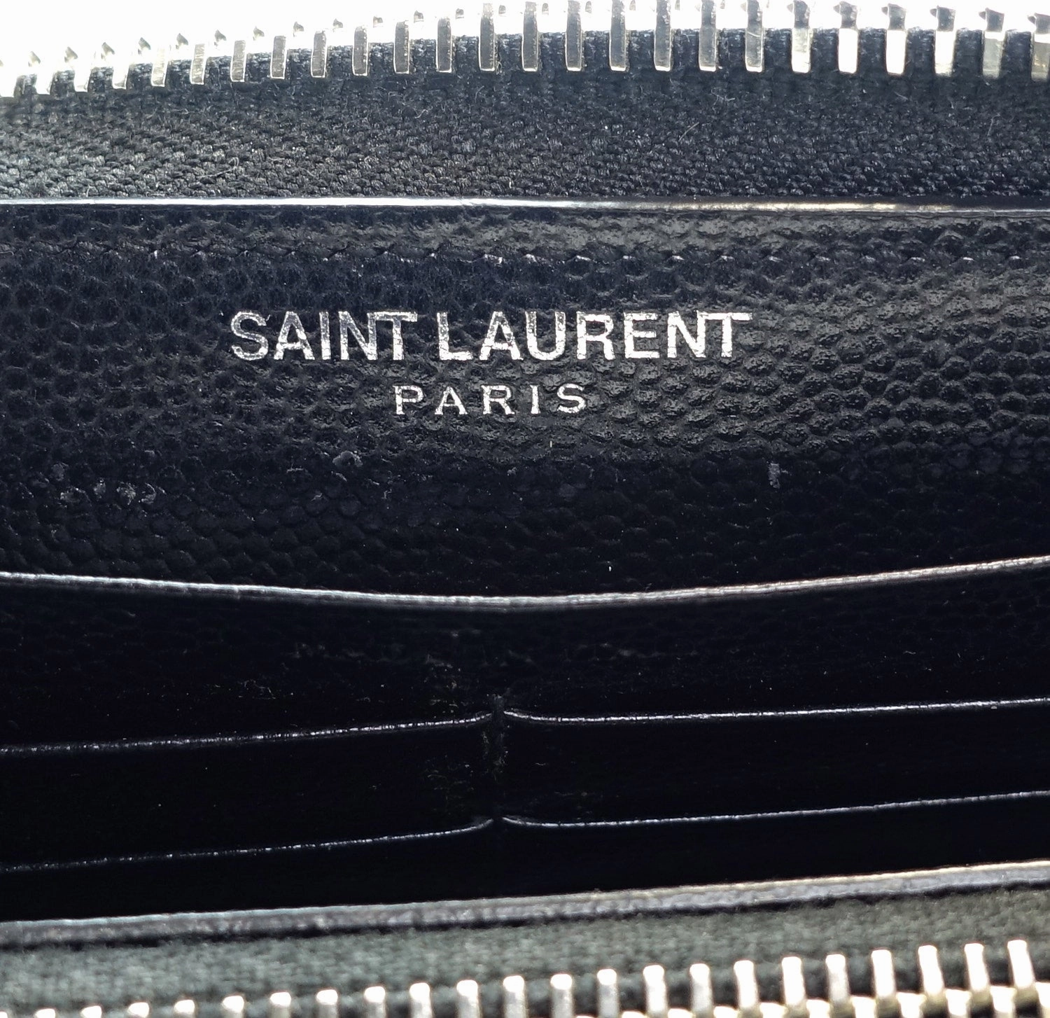 Matelasse Chevron Calf Leather Zip Around Wallet